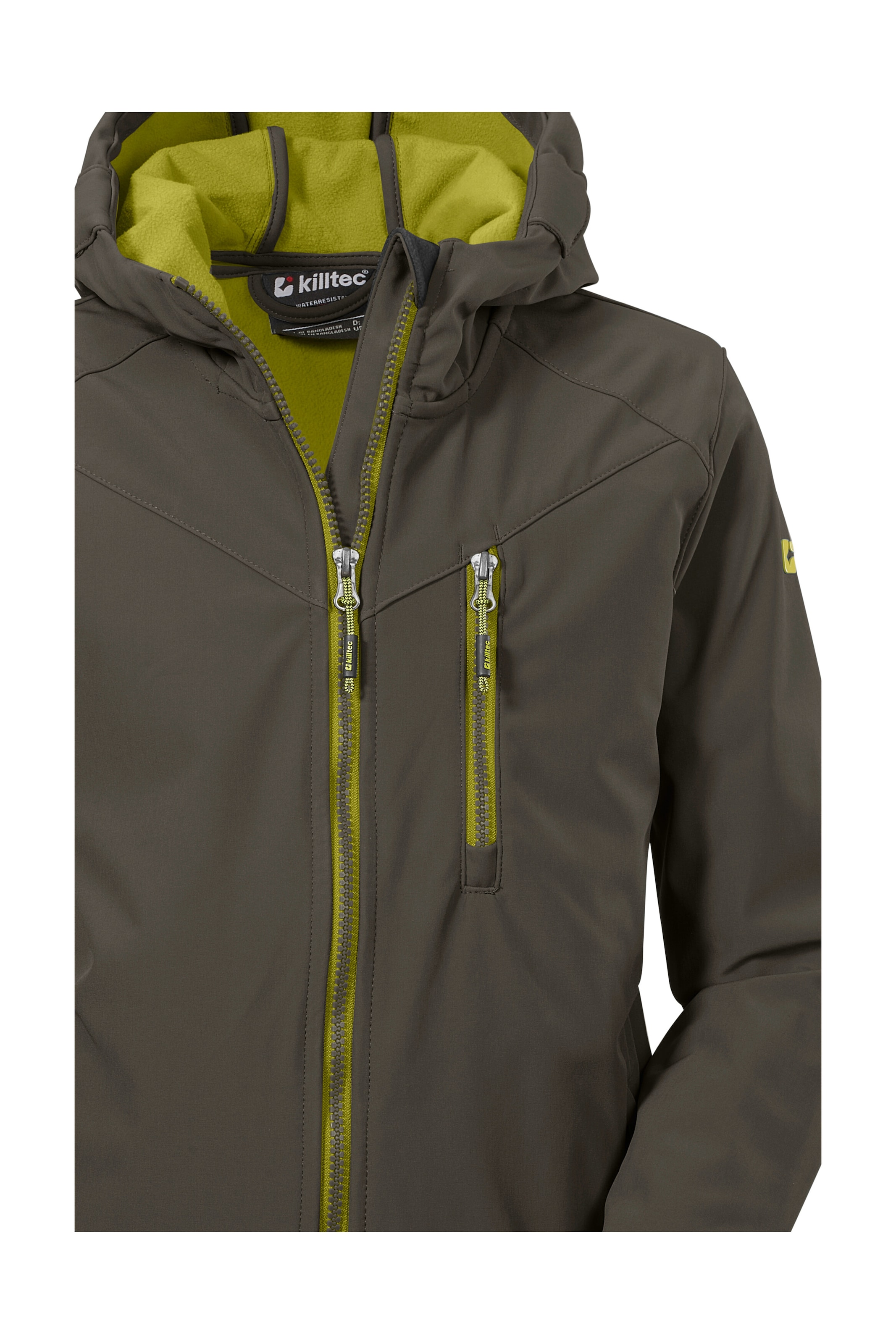 Killtec Softshelljacke »Boys Softshelljacke«, Wasserabweisende Softshelljacke mit Kapuze, Fleece