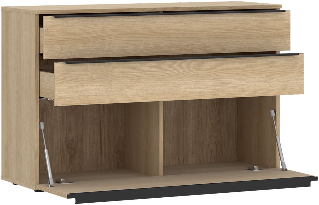 TOM TAILOR HOME Kommode Lowboard, Breite 110 cm,1 Klappe,2 Schubladen, viel Stauraum