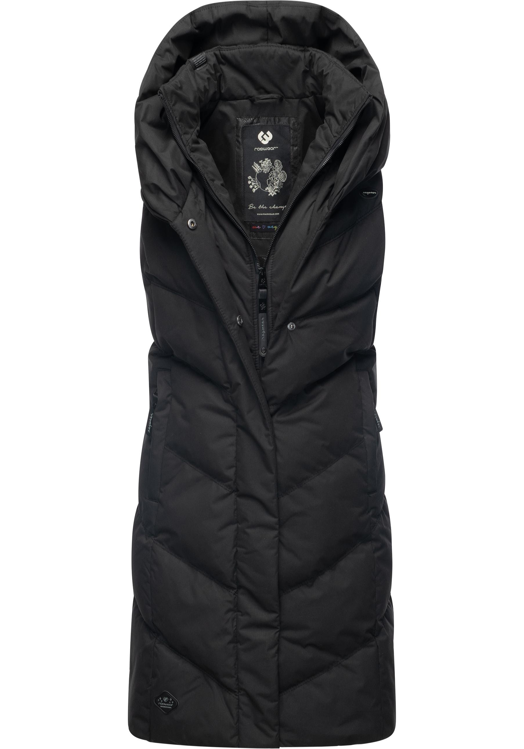 Ragwear Steppweste »Natalka Vest«, stylische, gesteppte Winterweste mit gefütterter Kapuze