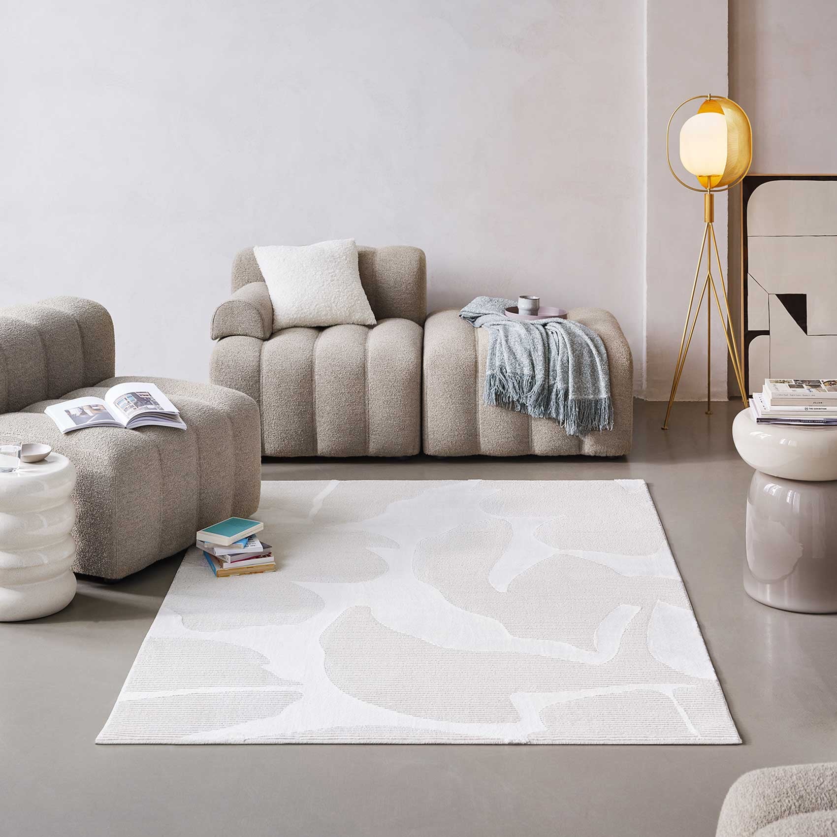 Esprit Teppich »Sara« rechteckig 12 mm Höhe Kurzflorteppich, gewebt, floral, modern, Wohnzimmer, trendig