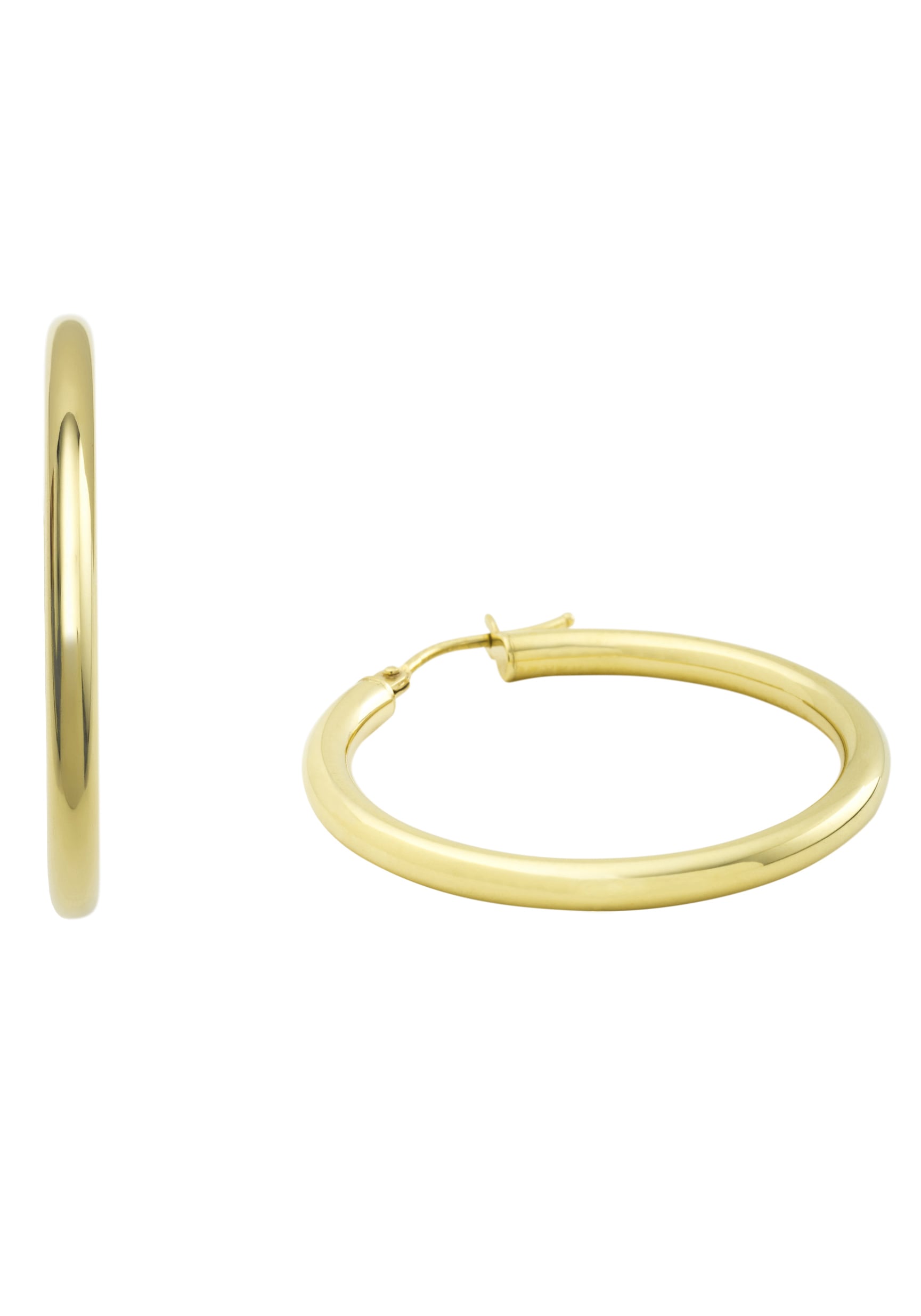 Paar Creolen AMOR "2013680", gold (gelbgoldfarben), Ohrringe, Damen, 25mm, Gelbgold 375, Made in Germany 5