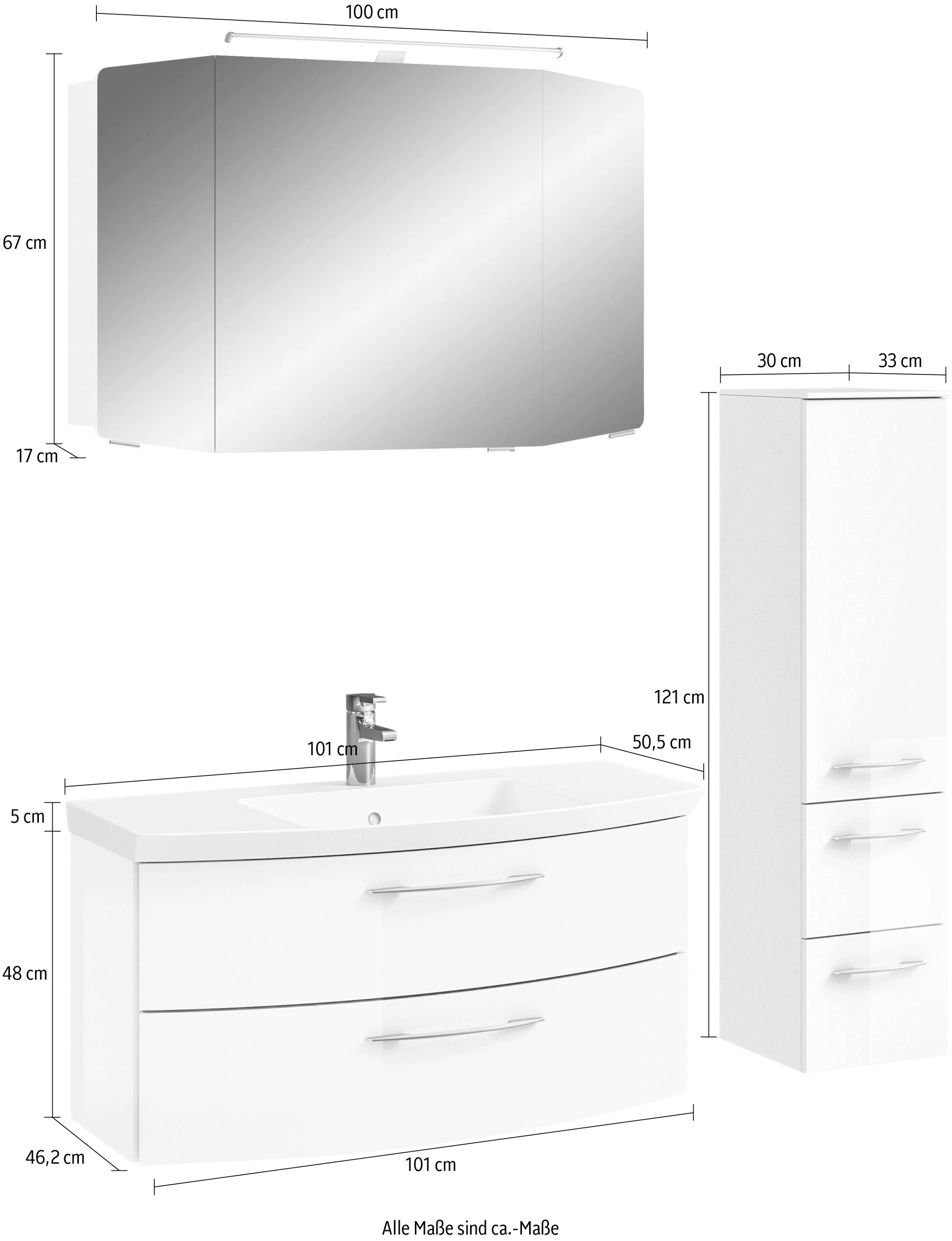 Badmöbel-Set BAUR Sprint«, »Cassca St.) (4 PELIPAL kaufen |