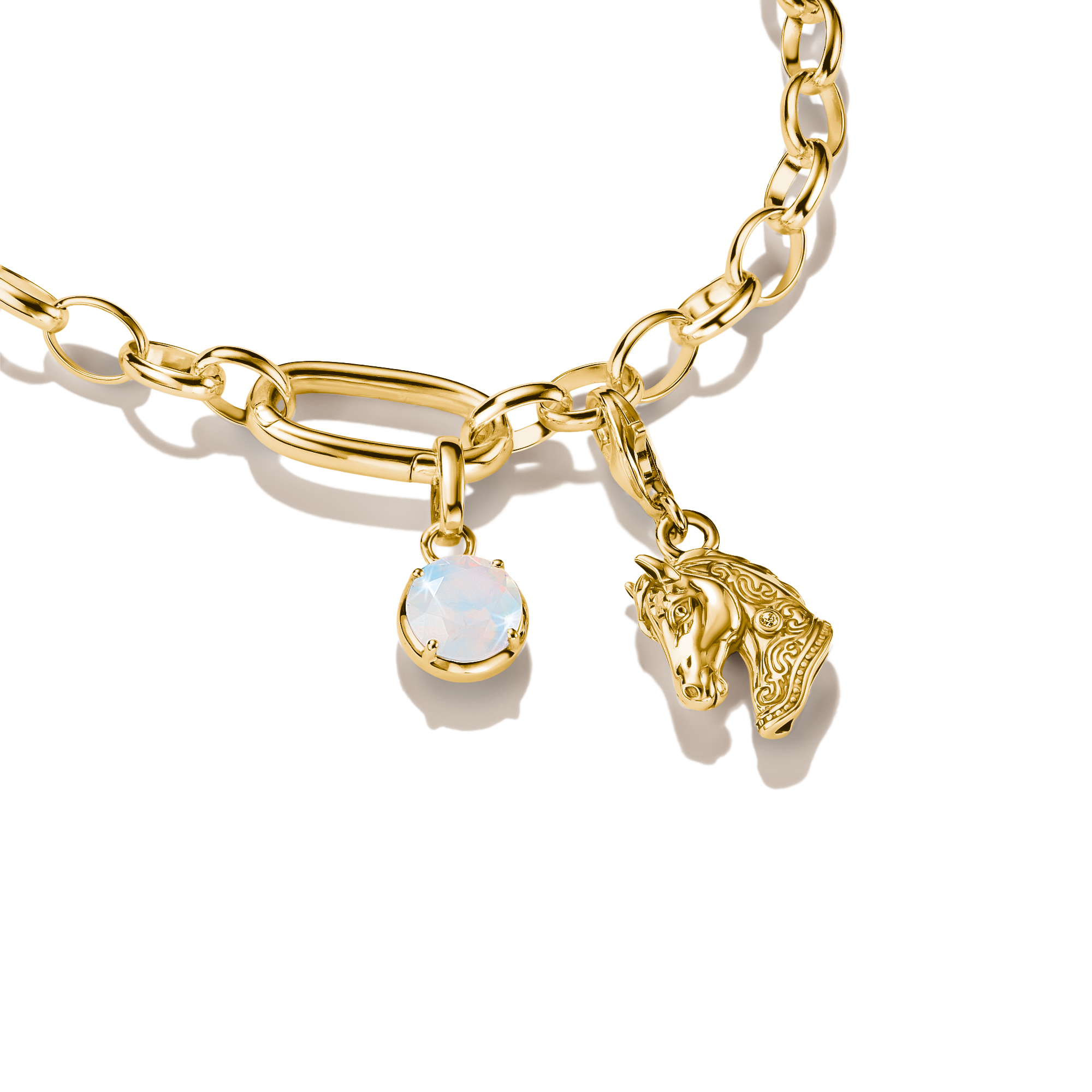 THOMAS SABO Charm-Einhänger »Glas-Keramikstein, Schmuck-Anhänger für Charm-Armband - Connect« mit Glas-Keramik Stein