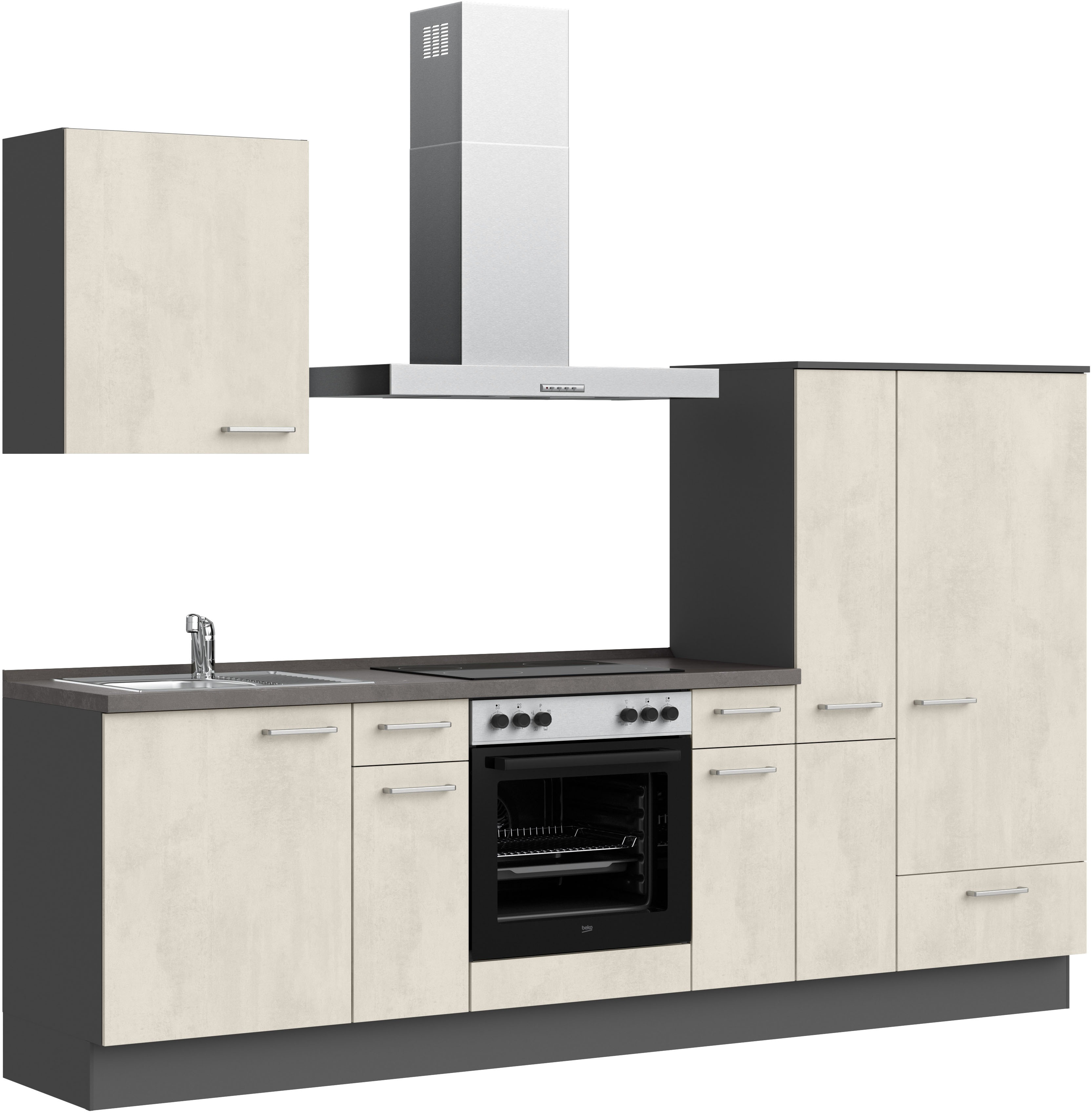 Thumbnail - nobilia Küchenzeile ""Riva I"" vormontiert, Ausrichtung wählbar, Breite 270 cm, wahlw. mit E-Geräten