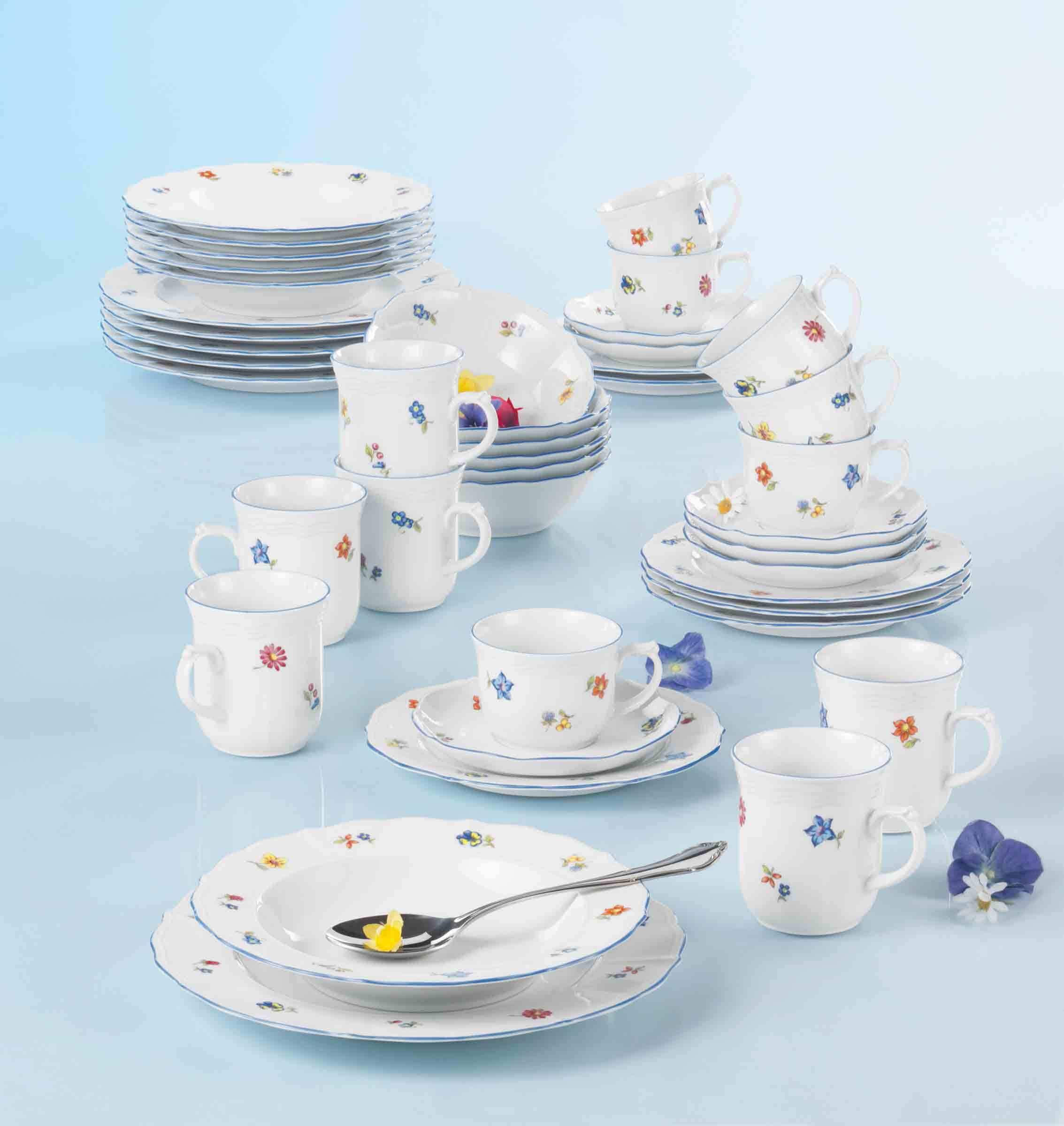 Seltmann Weiden Becher »Henkelbecher Sonate Nostalgie 290 ml 6er Set weiß«