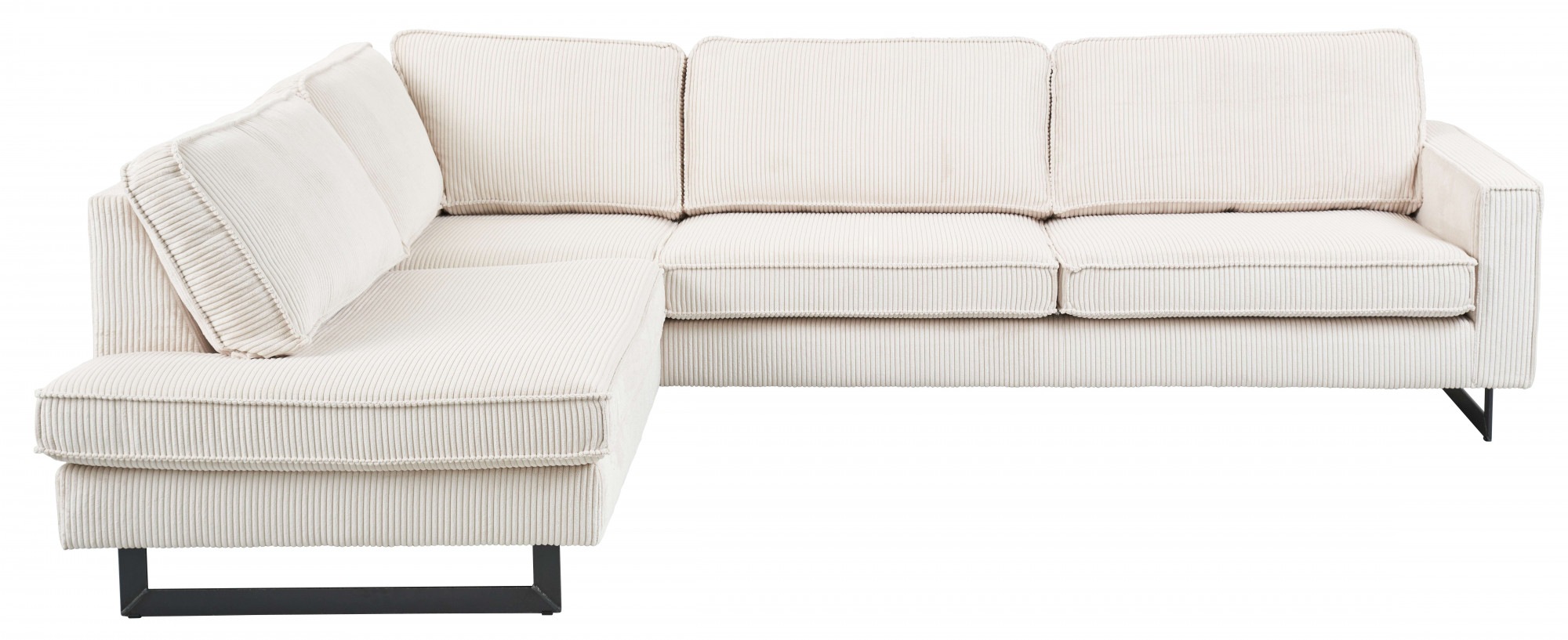 Places of Style Ecksofa "Pinto, 290 cm, Cord, Chenille, Lederoptik, Ottoman günstig online kaufen