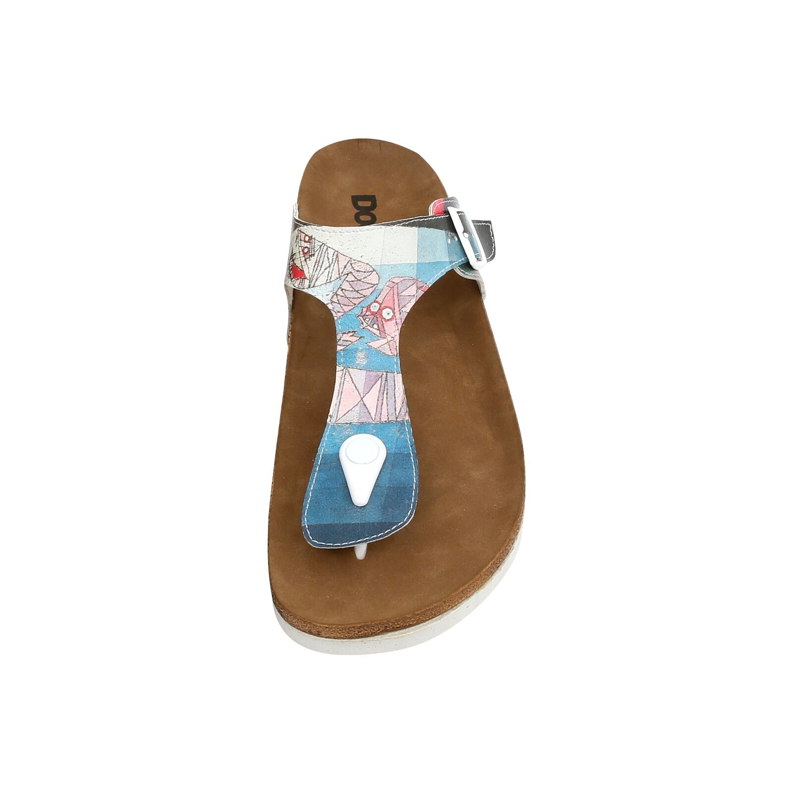 DOGO Zehentrenner »Lila Zehentrenner Yabara With Fish Damen Sandalen«, Vegan