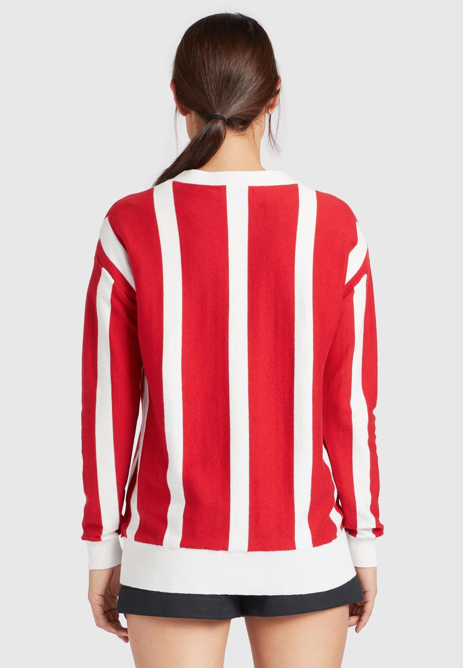 khujo Cardigan »khujo Strickjacke IZABELLA«, aus gestreiftem Feinstrick im Loose Fit