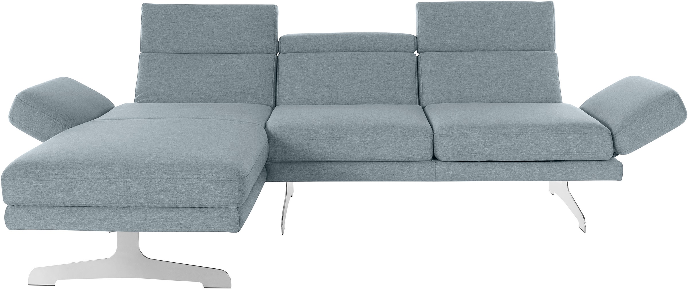 Ecksofa »Amantea L-Form«, mit Arm- und Kopfteilverstellung, mit Drehsitz und...