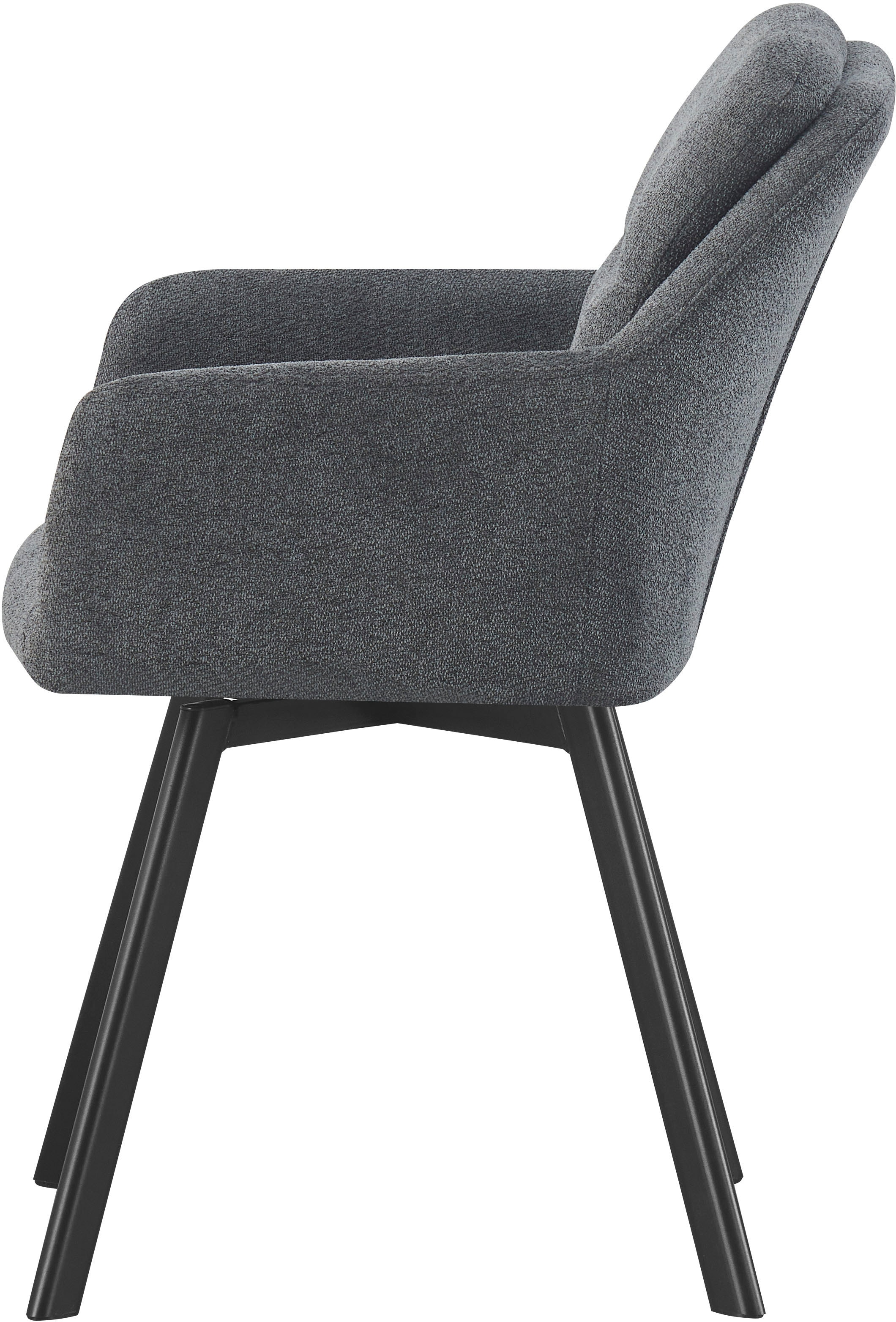 Home affaire Esszimmerstuhl »NEEPAWA, 2er Set, mit Metallgestell in matt schwarz« (Set) 2 Stk.in verschiedenen Farben, Belsatbarkeit pro Stuhl 120 kg