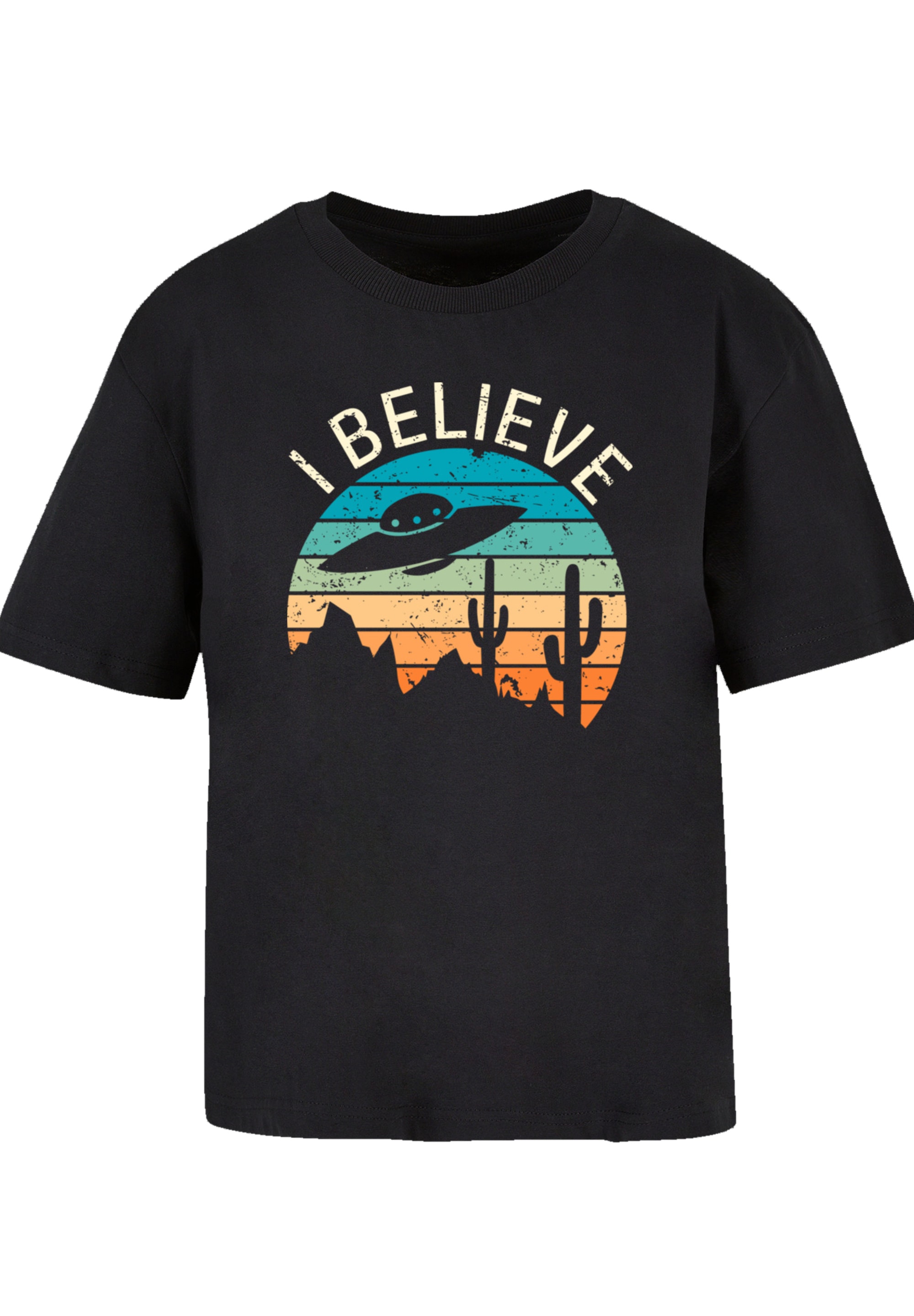 F4NT4STIC T-Shirt "I Believe UFO Alien Sunset", Premium Qualität günstig online kaufen