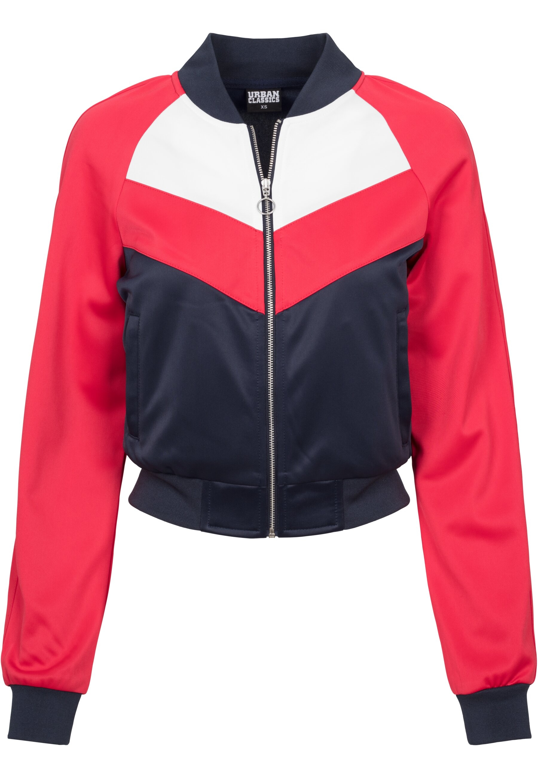 URBAN CLASSICS Allwetterjacke »Urban Classics Damen Ladies Short Raglan Track Jacket«, (1 St.), ohne Kapuze