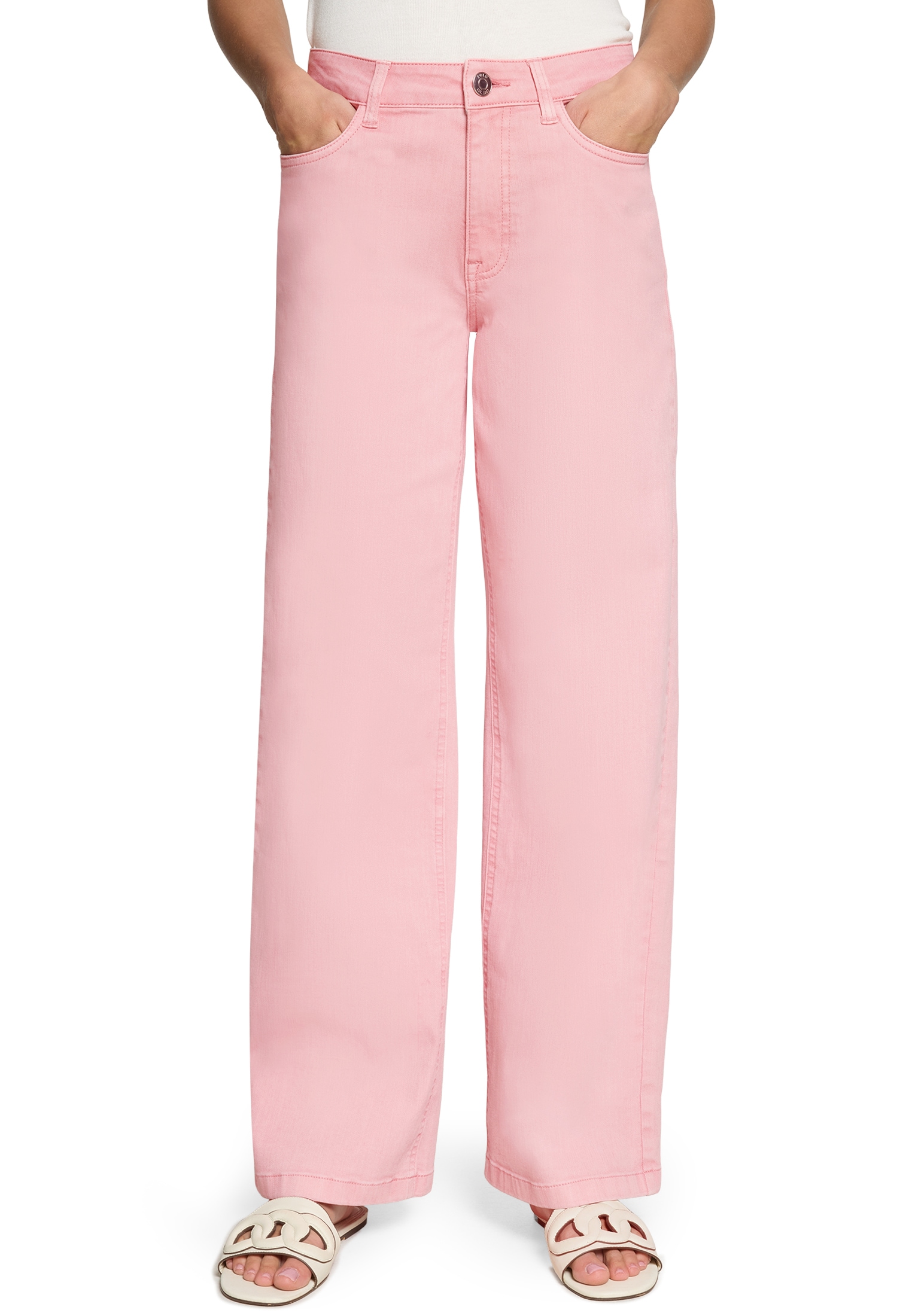 Zero Bequeme Jeans »Damen fit Jeans mit weitem Bein Style Witney«