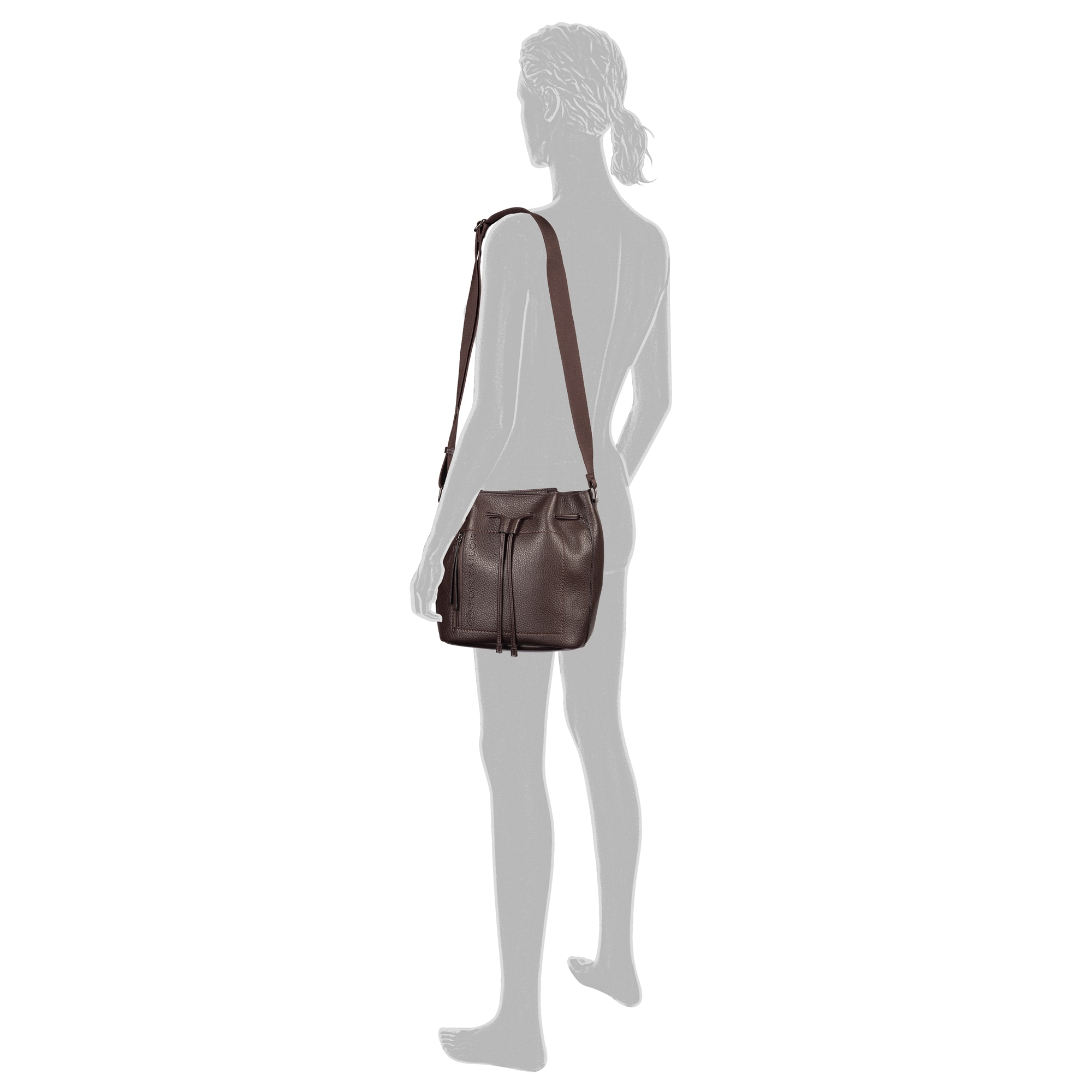 TOM TAILOR Beuteltasche »Analisa« Damen Schultertasche, klare Shapes und Logo-Lochmuster, moderner Look