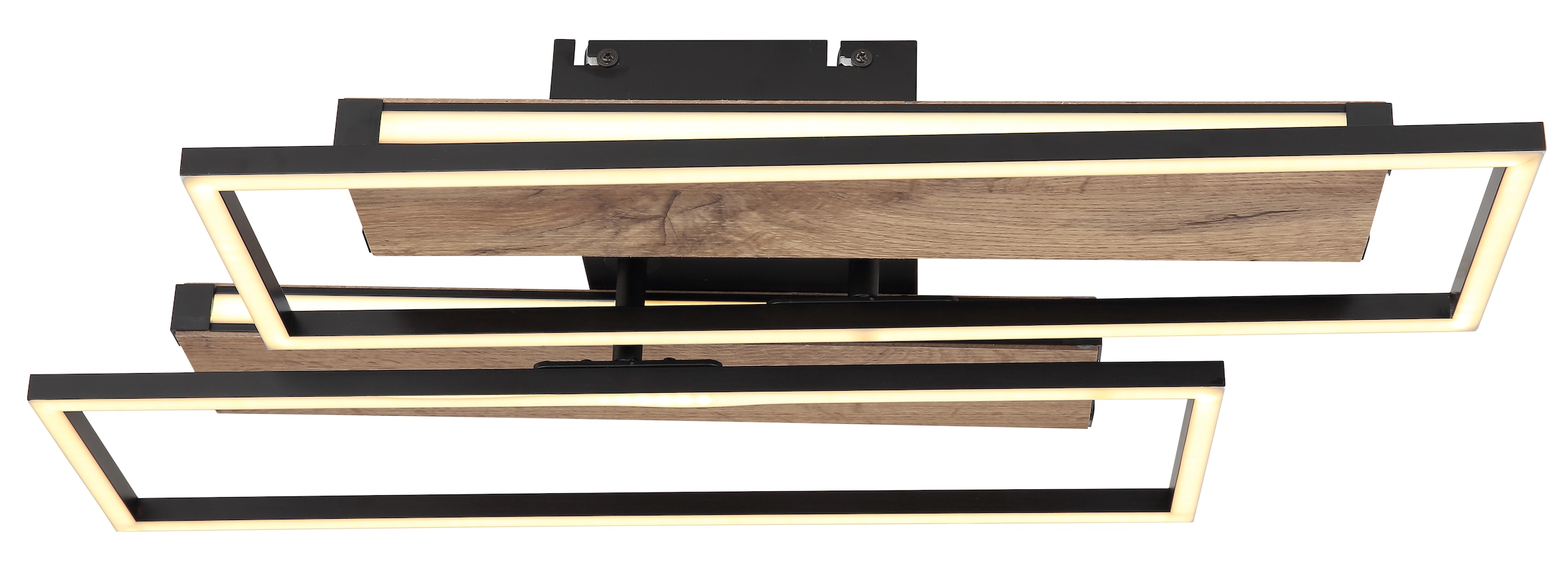 GLOBO LIGHTING LED Deckenleuchte »COLLI«, Leuchtmittel LED-Modul | LED fest integriert, Deckenlampe/Wohnzimmer/Schlafzimmer/modern/Holz