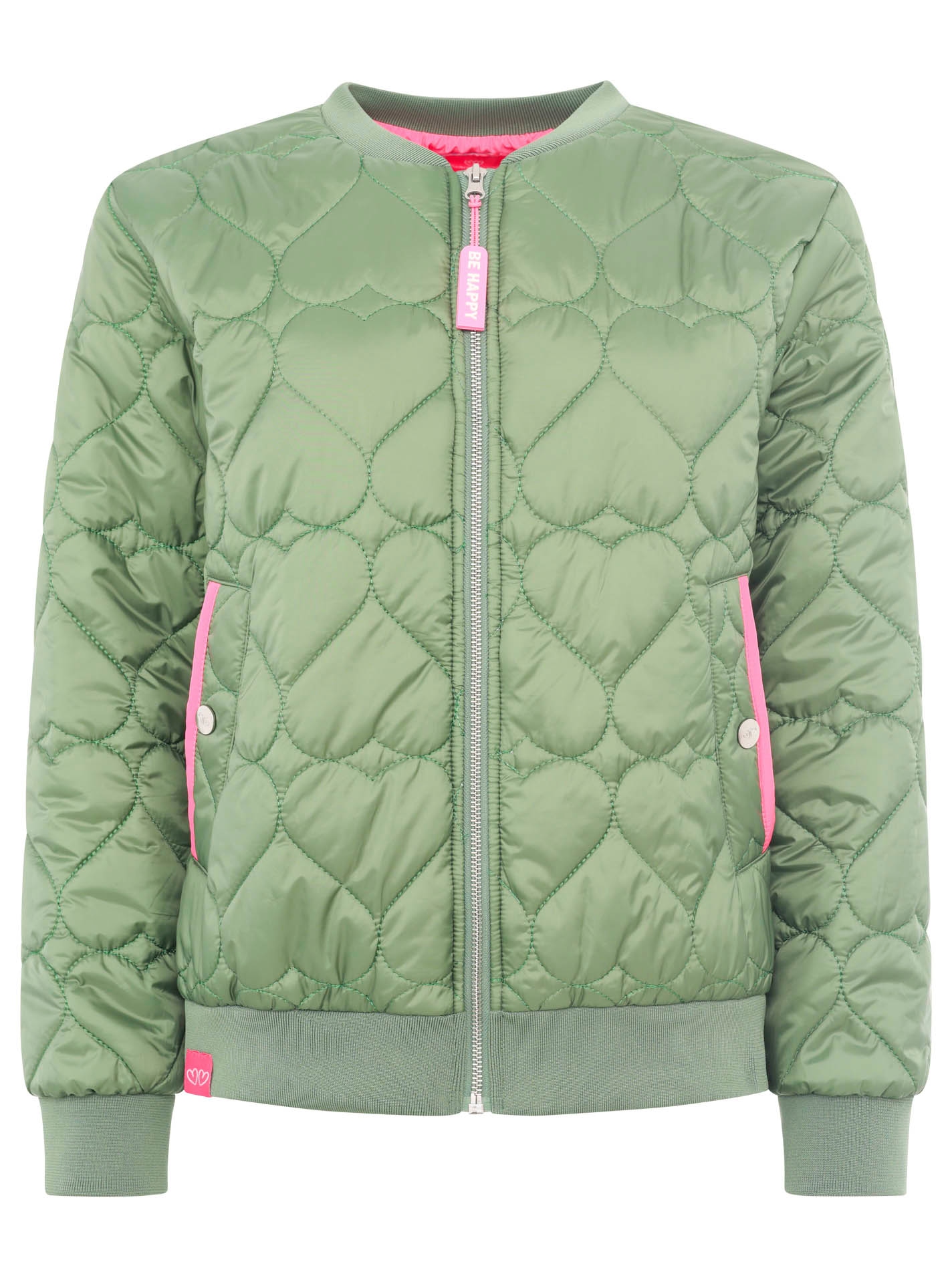 Zwillingsherz Bomberjacke »"Be Happy"«, ohne Kapuze, modisch, Kontrastdetails, regular fit, langärmelig, mit Herzsticker