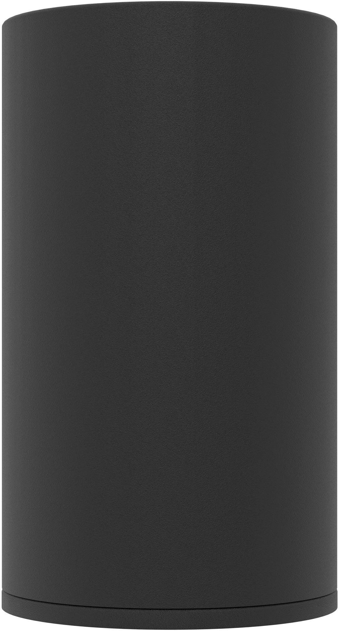 EGLO Wandleuchte »Izzalini Außenleuchte, Wandleuchte außen mit Down Light, IP54, GU10,« GU10 1 Stk. Wand-/Deckenleuchte - L6,5 x H11,5 x AL9,5 cm - schwarz - 1X2,8W inkl.