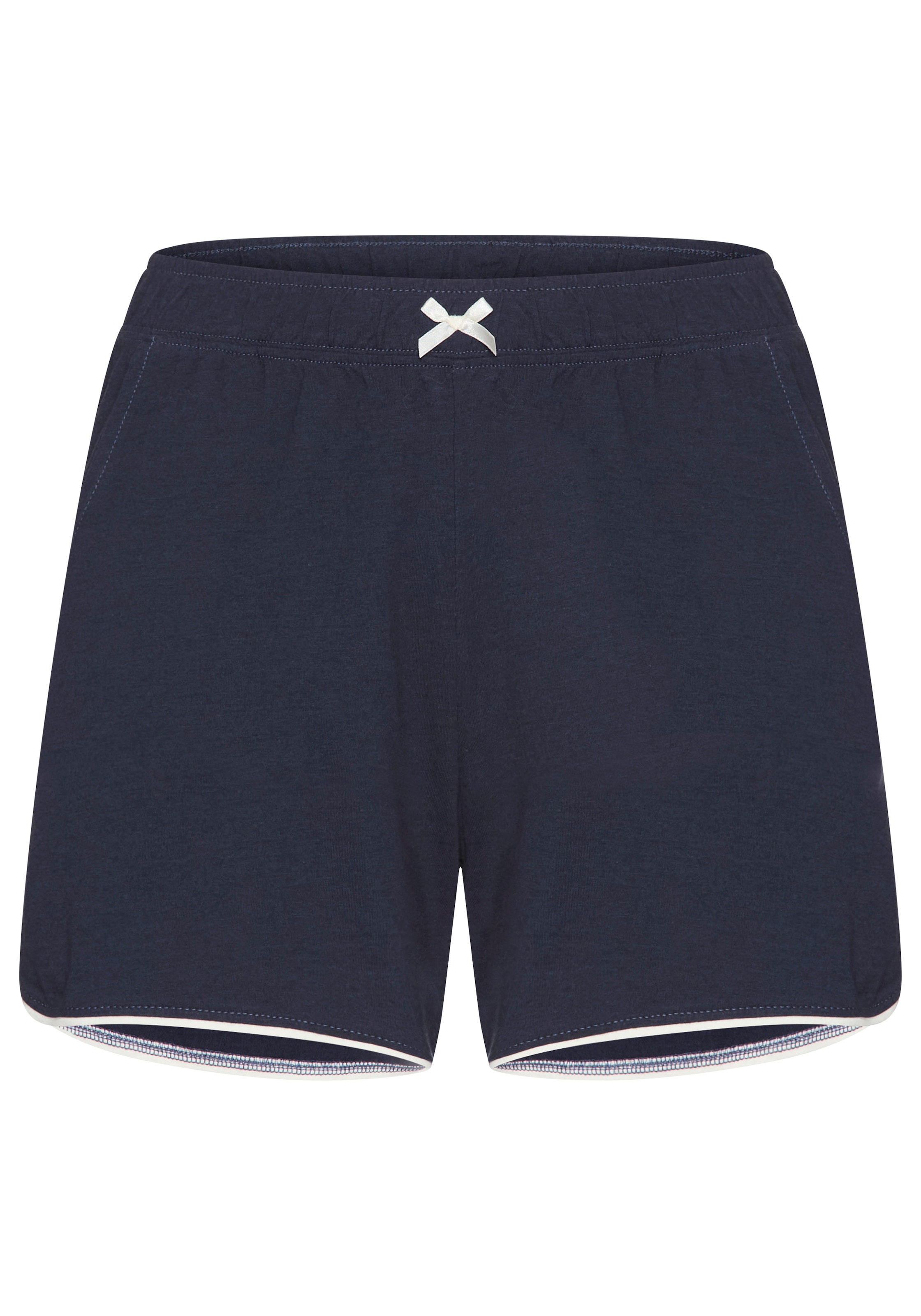 LASCANA Pyjamashorts mit Kontrastpaspel am Saum