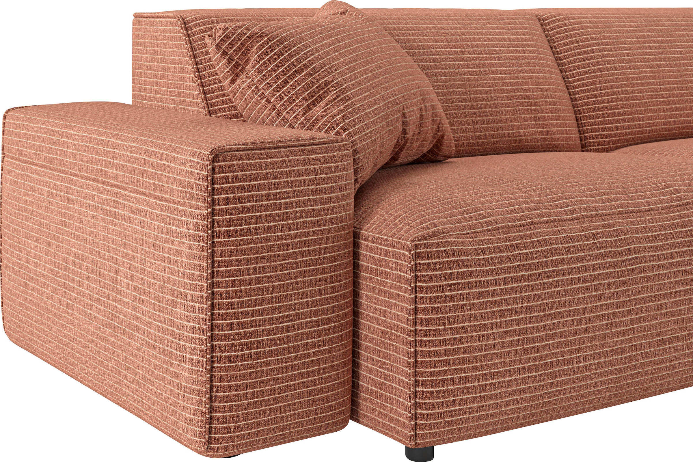 andas Ecksofa »Glimminge L-Form auch in Breitcord, Feincord + Easy care-Bezug,«, Breite 264, Zierkissen