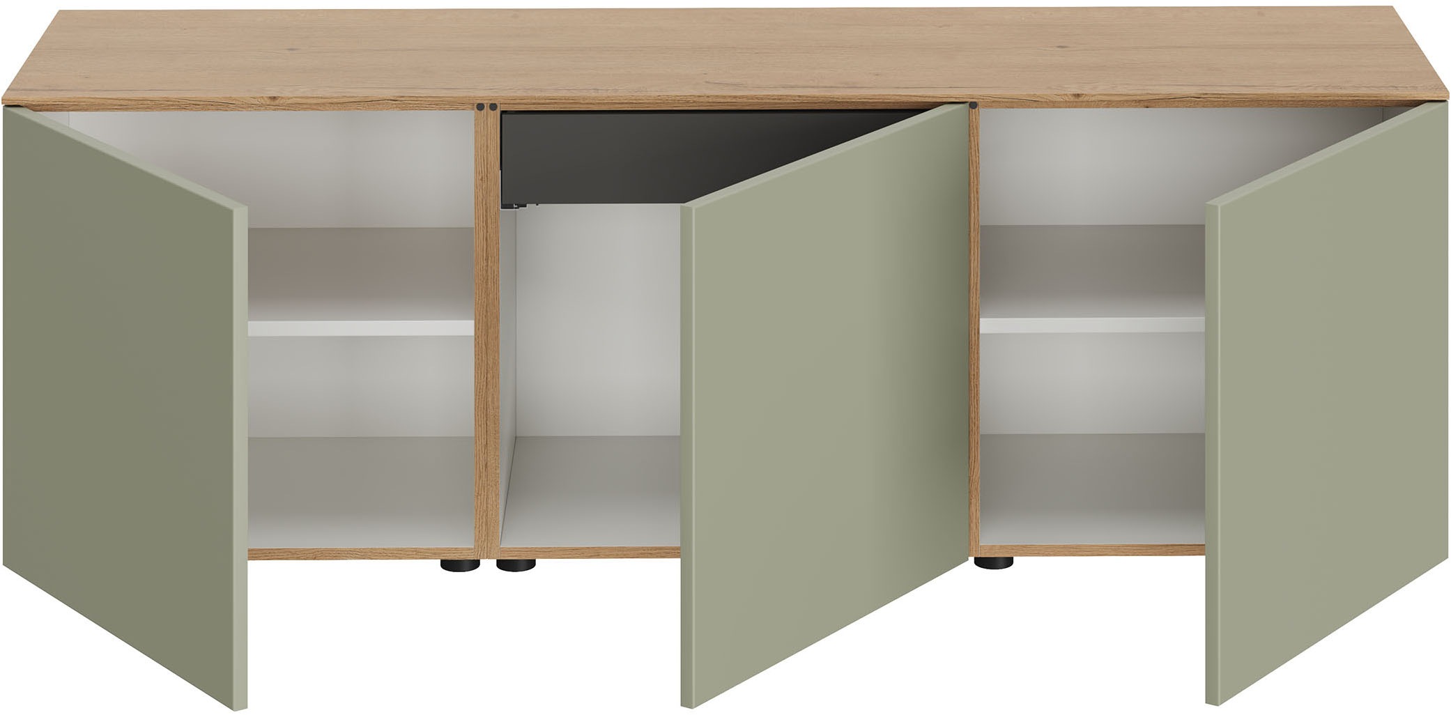 nobilia® Lowboard »Style, 180 x 61 x 46 cm (B/H/T)« mit Drehtüren und Innenschubkasten