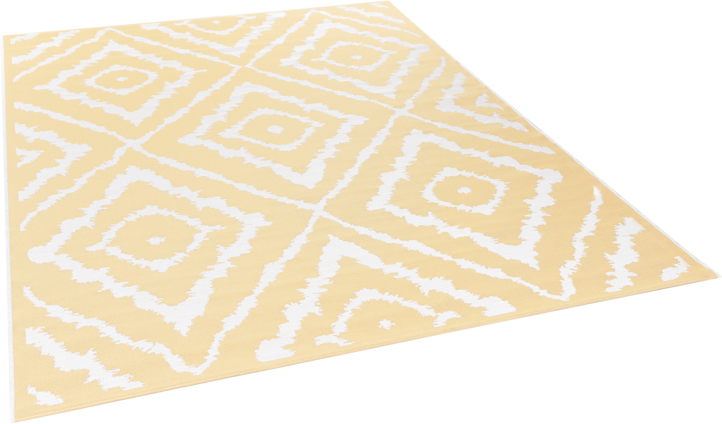 TOM TAILOR HOME Teppich »Garden Pattern«, rechteckig, 3 mm Höhe, Flachgewebe, modernes Rauten Design, In- und Outdoor geeignet
