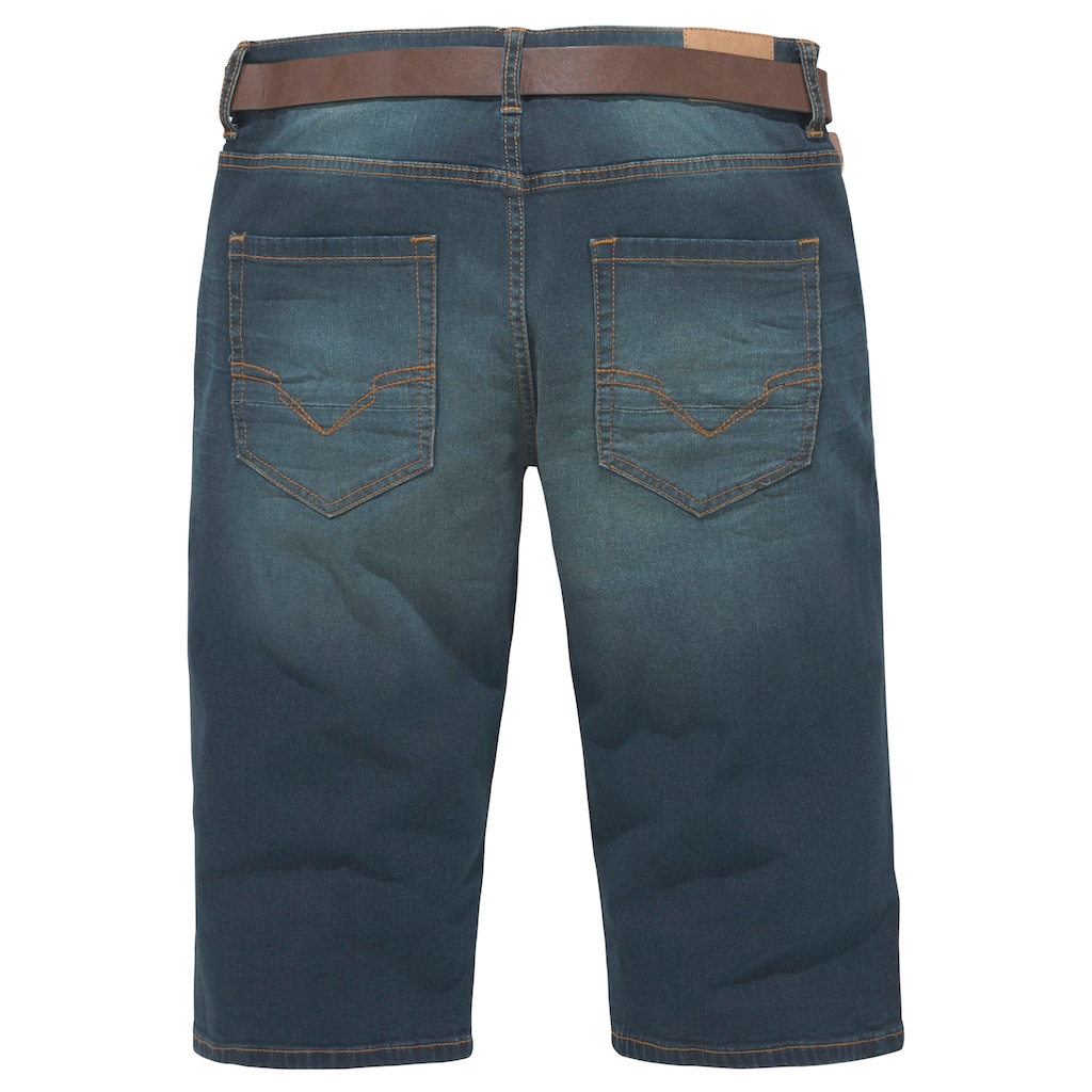 H.I.S Jeansbermudas »HANTZ«, (Set, 2 tlg., mit abnehmbarem Gürtel)