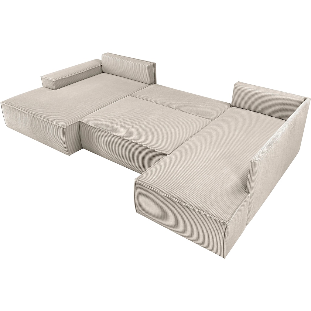 Home affaire Wohnlandschaft »SHERWOOD XXL 329 cm Schlafsofa, U-Form«