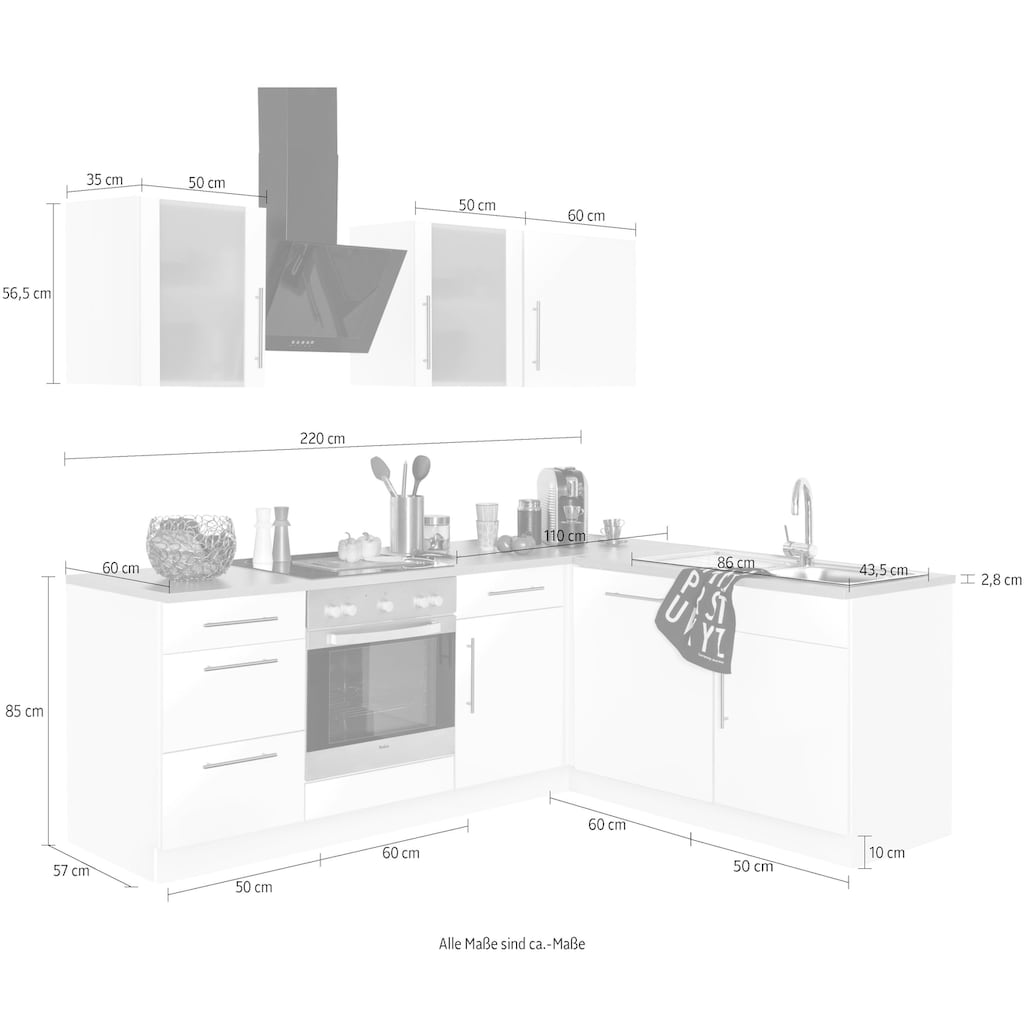wiho Küchen Winkelküche »Cali«