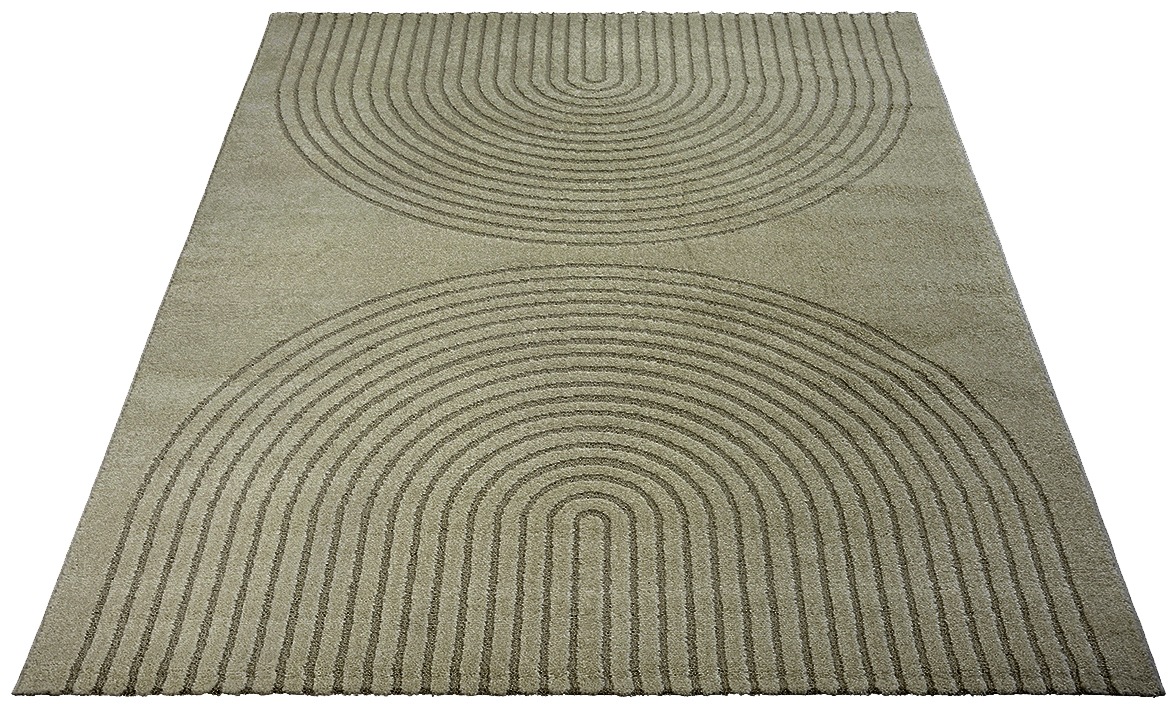 Teppich THE CARPET "Elisa", grün, B:160cm H:12mm L:220cm, Polyester, Polypropylen, Teppiche, Teppich, moderner Wohnzimmer Teppich, hohe Flordichte und angenehm weich 2