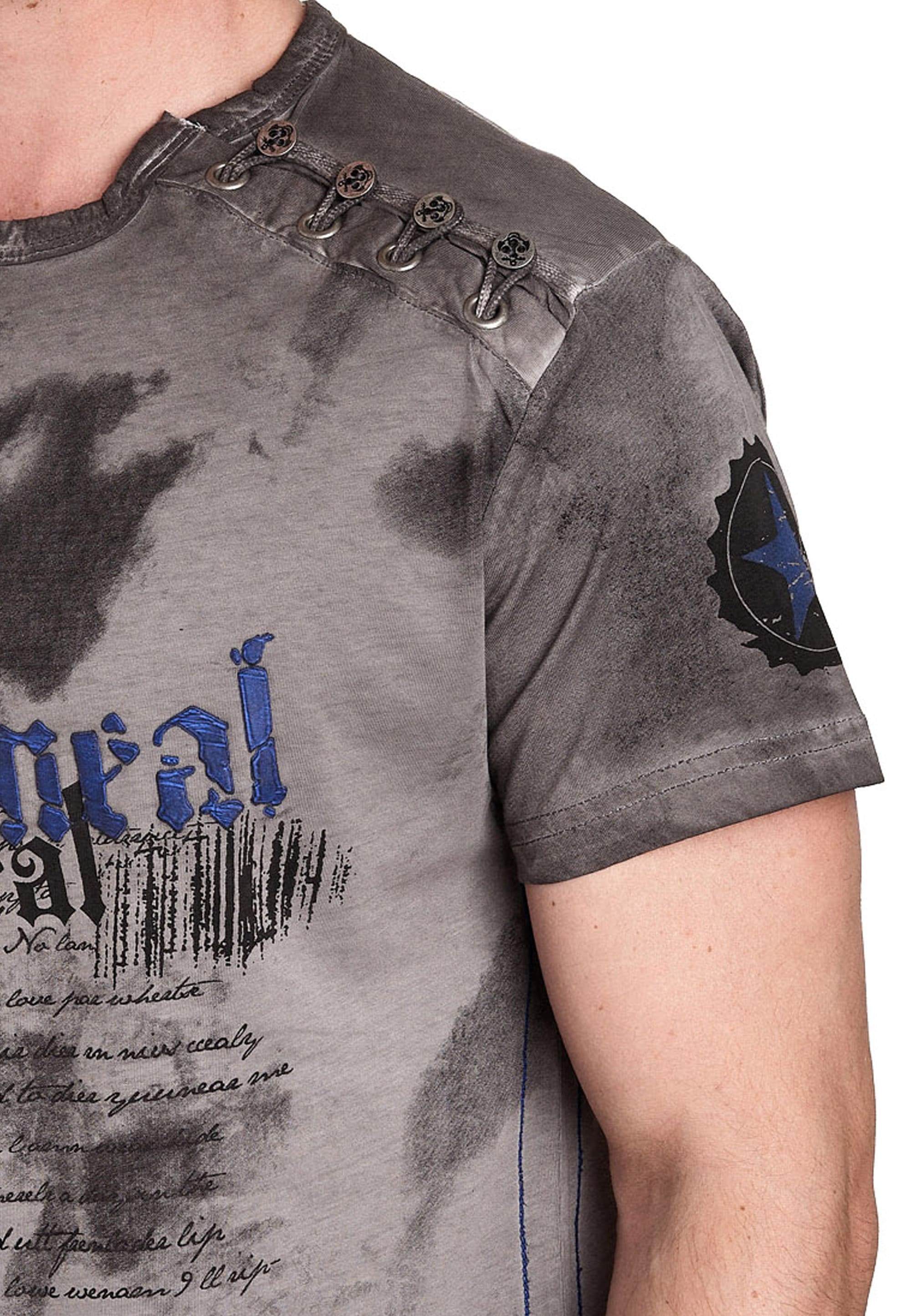 Rusty Neal T-Shirt in tollem Batik-Design