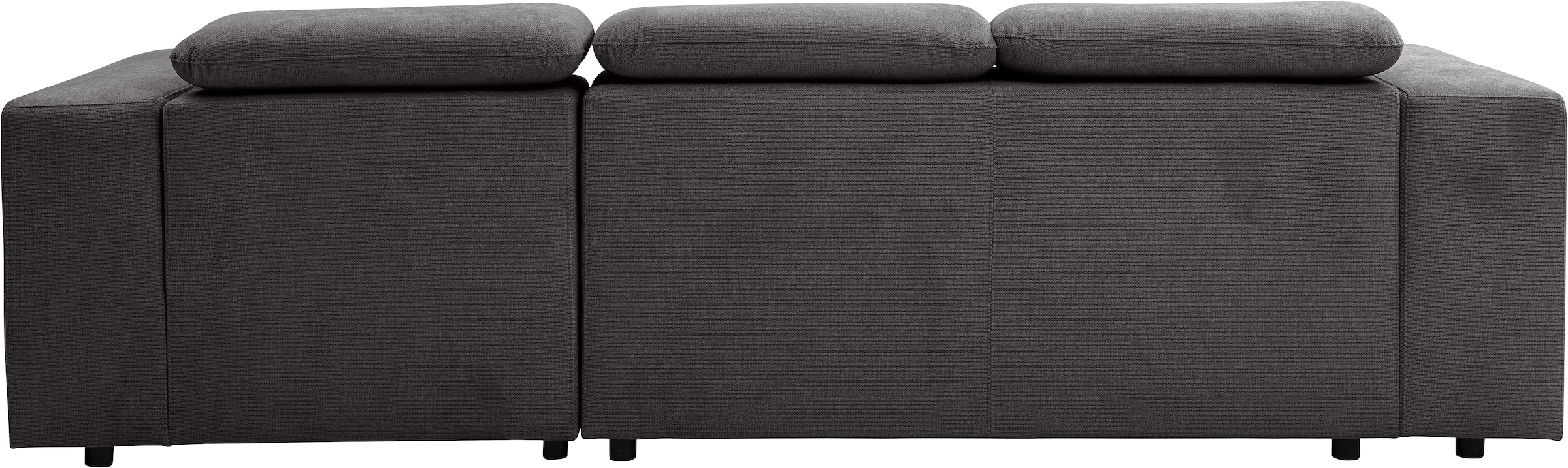 WERK2 Ecksofa »Cherry, modernes Sofa mit Komfortfunktionen, Breite 270cm, L-Form,«, bequem, mit verstellbaren Kopfteilen, Schlaffunktion und Bettkasten