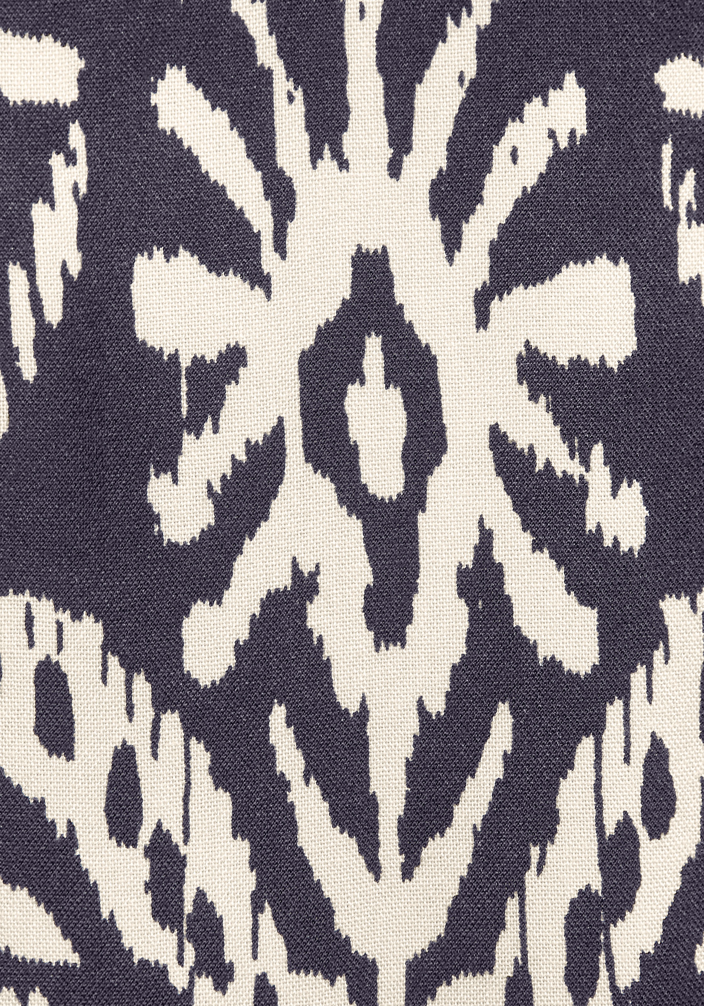 Longtunika VIVANCE, Damen, Gr. 46, blau (marine, beige), Web, Obermaterial: 100% Viskose, bedruckt, figurumspielend kniefrei, V-Ausschnitt, elastischer Bund mit innenliegendem Gummizug, Tuniken Longtunika, mit Volant am Saum, lockeres Blusenkleid im Boho- 3