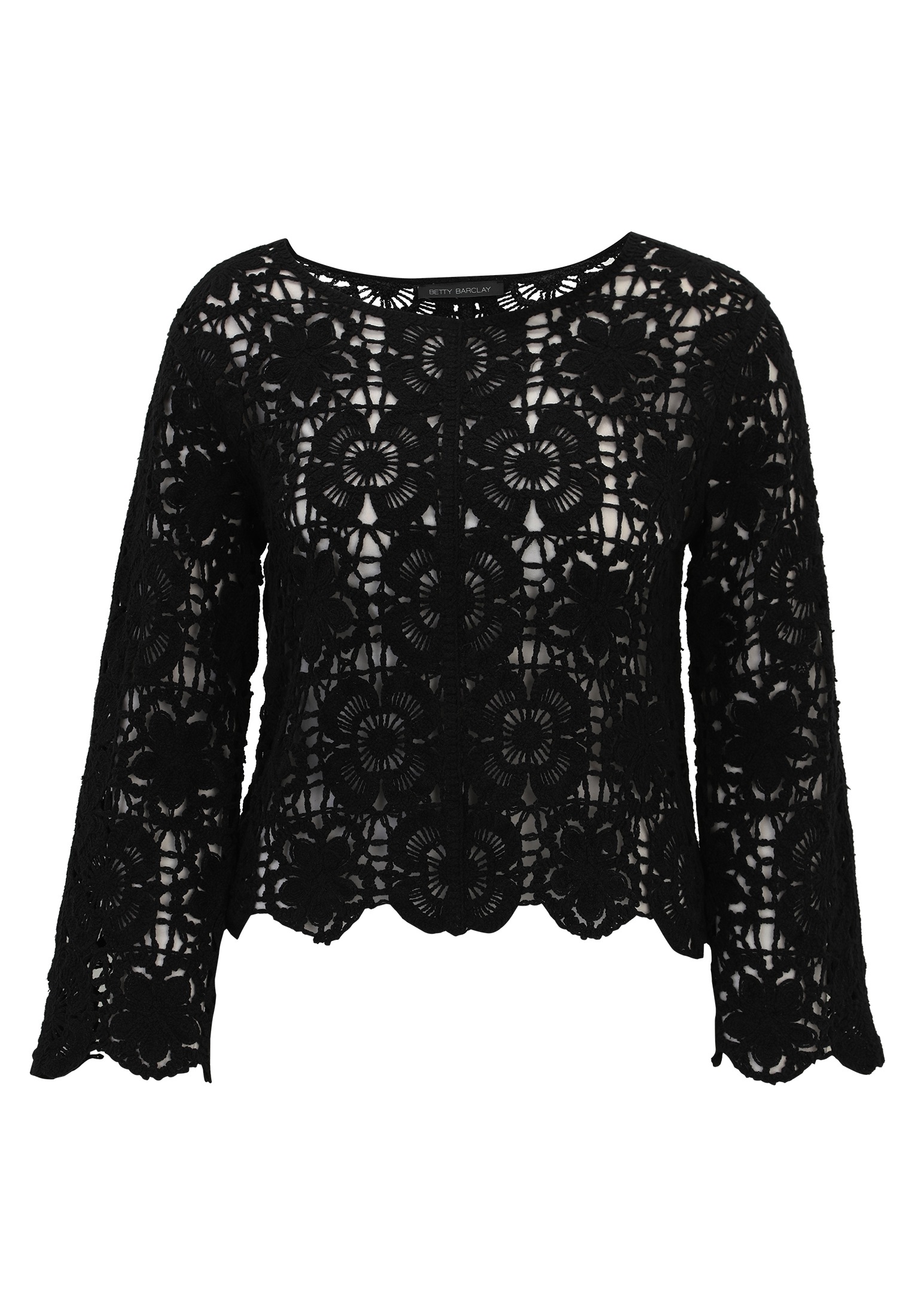 Betty Barclay Strickpullover »Betty Barclay Lochstrick-Pullover mit U-Boot-Ausschnitt«, (1 tlg.), Häkelstich