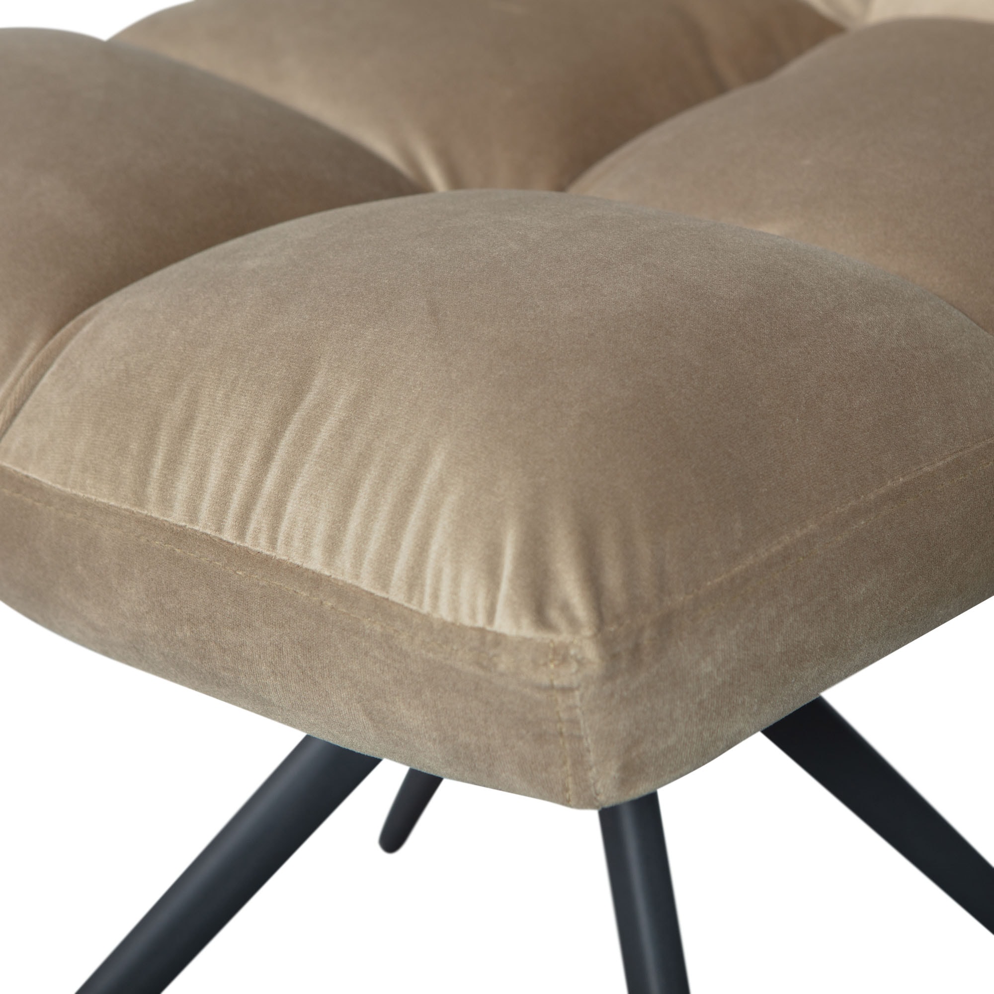 WOOOD Drehstuhl »Vinny«, Samt, mit Drehfuß, Breite 48 cm