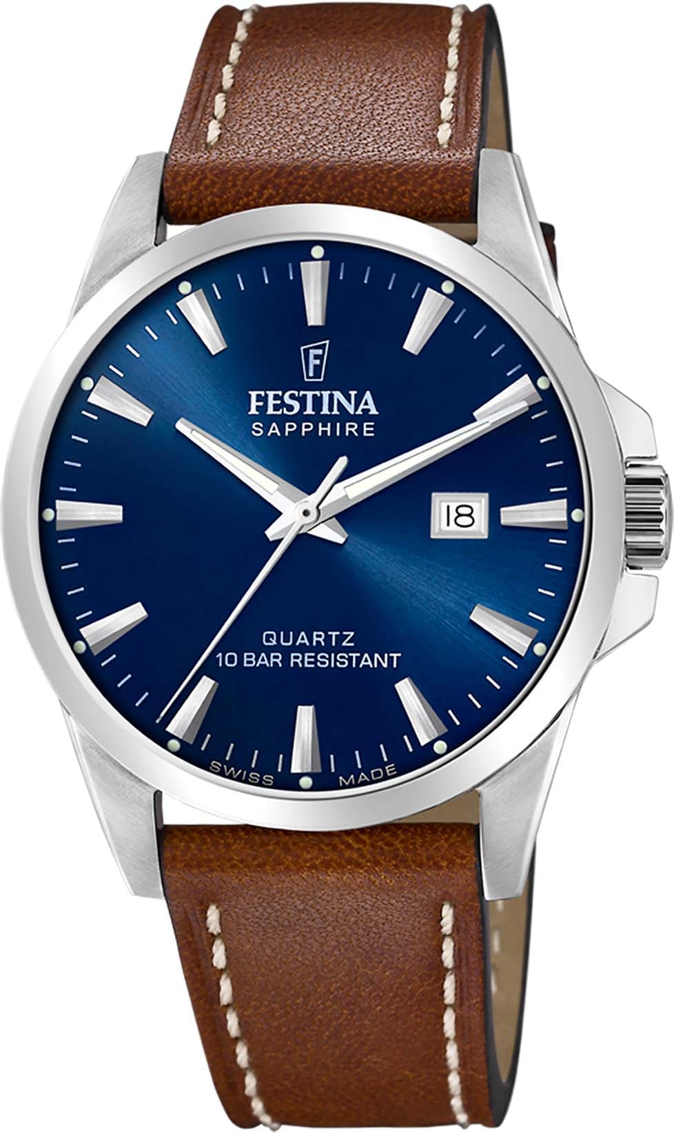 Festina Quarzuhr »Swiss Made, F20025/3«, Armbanduhr, Herrenuhr, Swiss Made