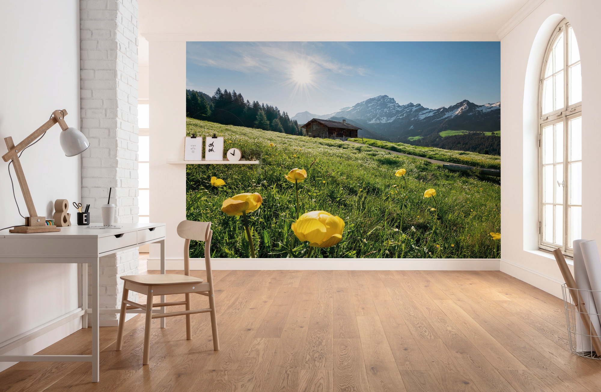Komar Vliestapete »Digitaldruck Vlies -  Alpenglück - Größe 400 x 280 cm« bedruckt glatt Wohnzimmer, Schlafzimmer