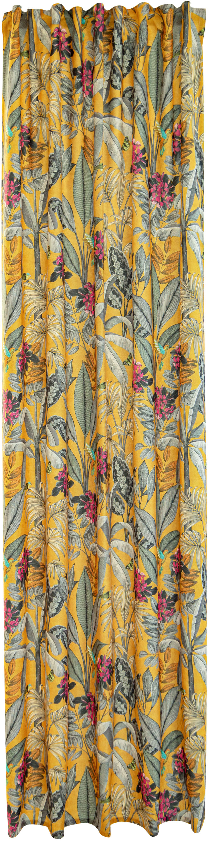 HOMING Vorhang "Kelani" verdeckte Schlaufen 1 Stk. tlg. blickdicht, floral, Blumen, Wohnzimmer, Schlafzimmer