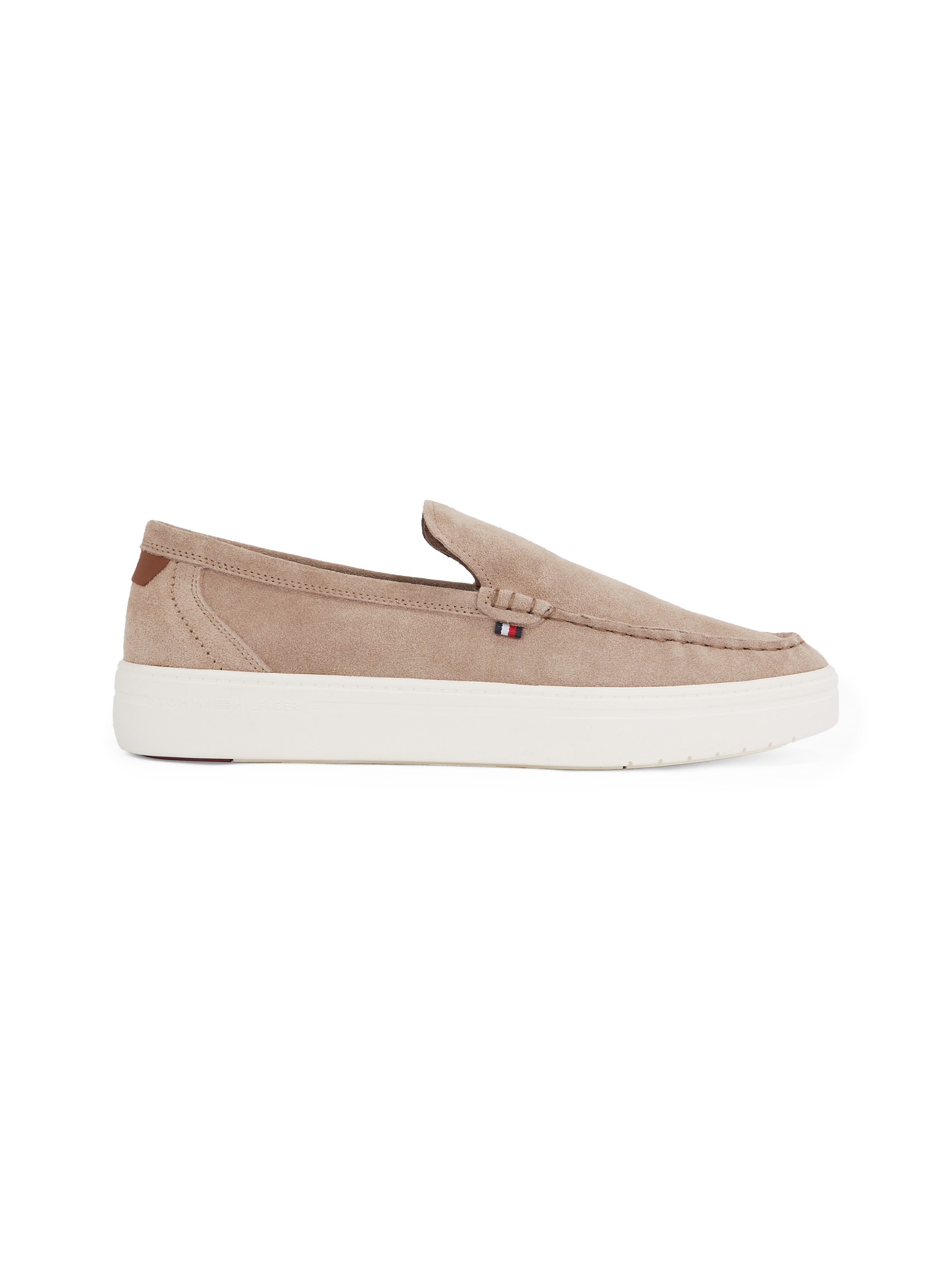 Tommy Hilfiger Slipper »MODERN LIGHT HYBRID SUEDE LOAFER«  , Plateau, Schlupfschuh, Freizeitschuh, Halbschuh mit Label
