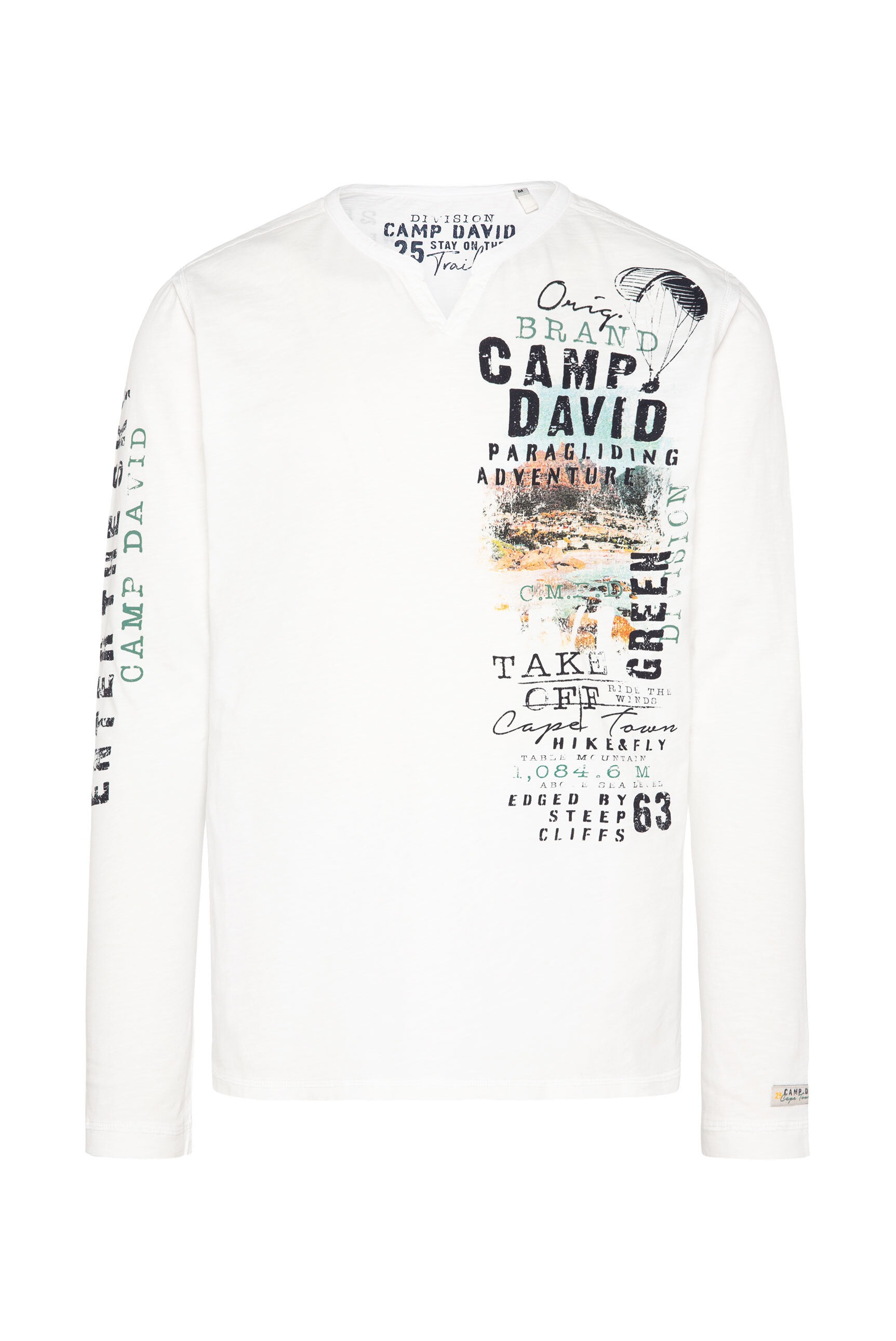 CAMP DAVID Langarmshirt, aus Baumwolle