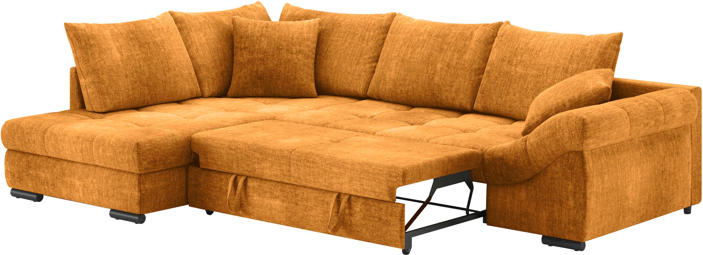 Mr. Couch Ecksofa »Allegro, L-Form«, mit Hochschläfer-Bettauszug, wahlweise mit Kaltschaum