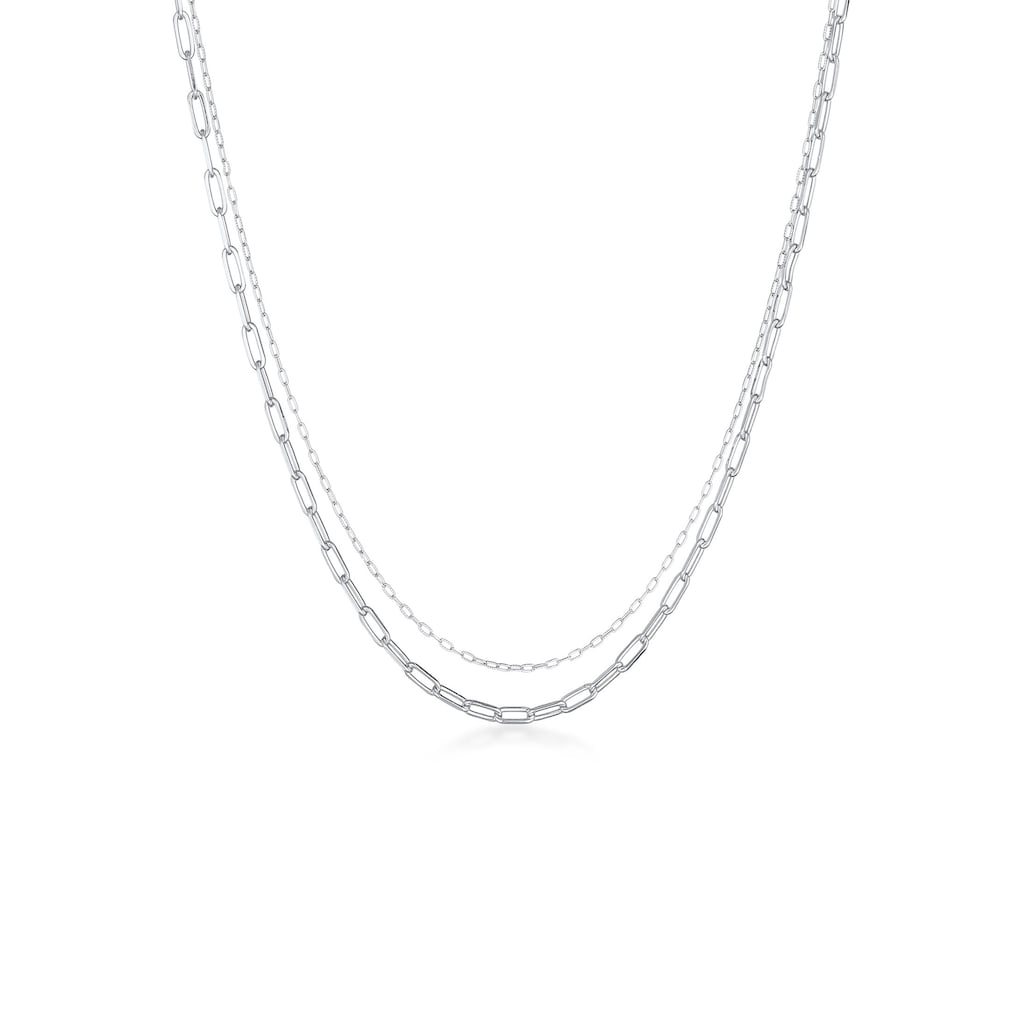 Elli Gliederkette »Layer Glieder Oval Basic Chunky Chain 925 Silber«