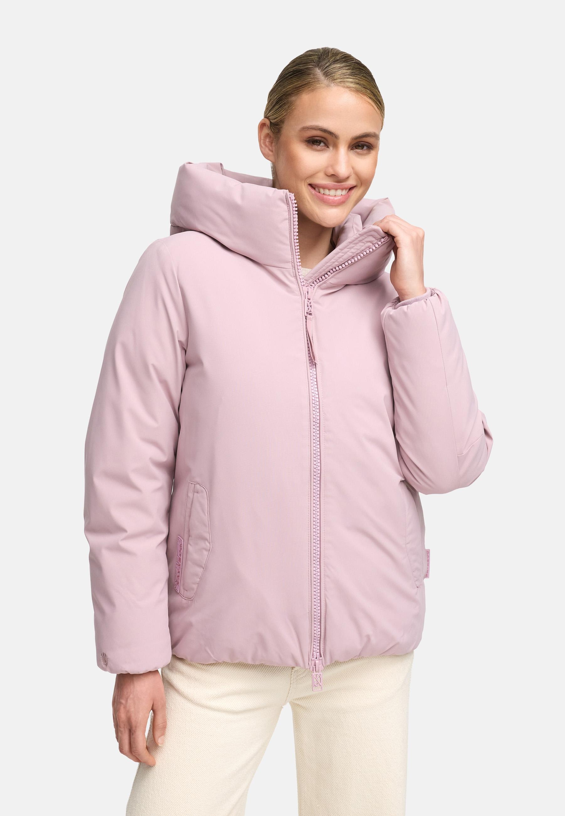 Navahoo Winterjacke »Blütenlicht 14«, mit Kapuze, Warme Damenjacke mit hohem Kragen