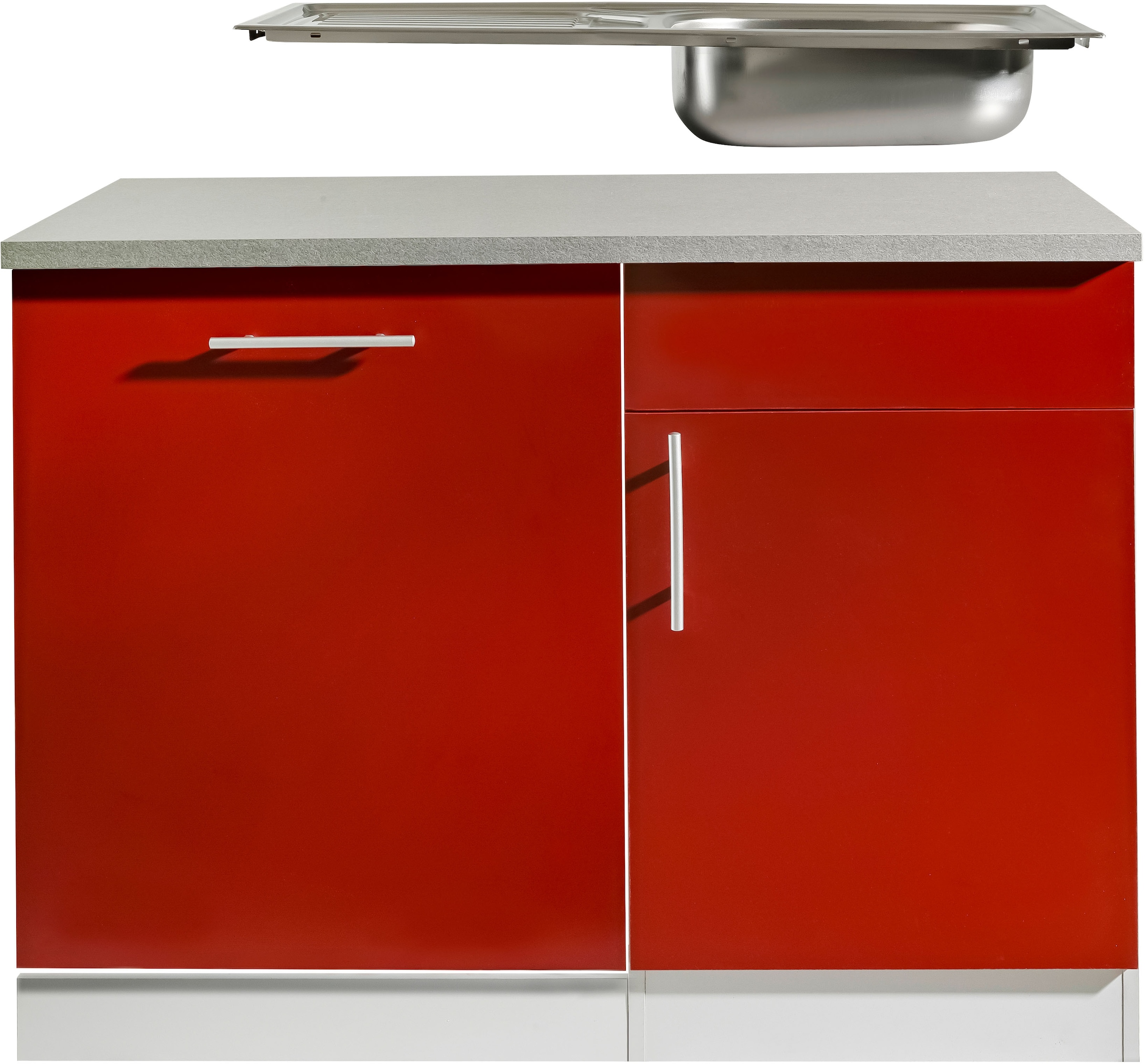 wiho Küchen Spülenschrank »Kiel«, 110 cm breit, inkl. Tür/Griff/Sockel für Geschirrspüler