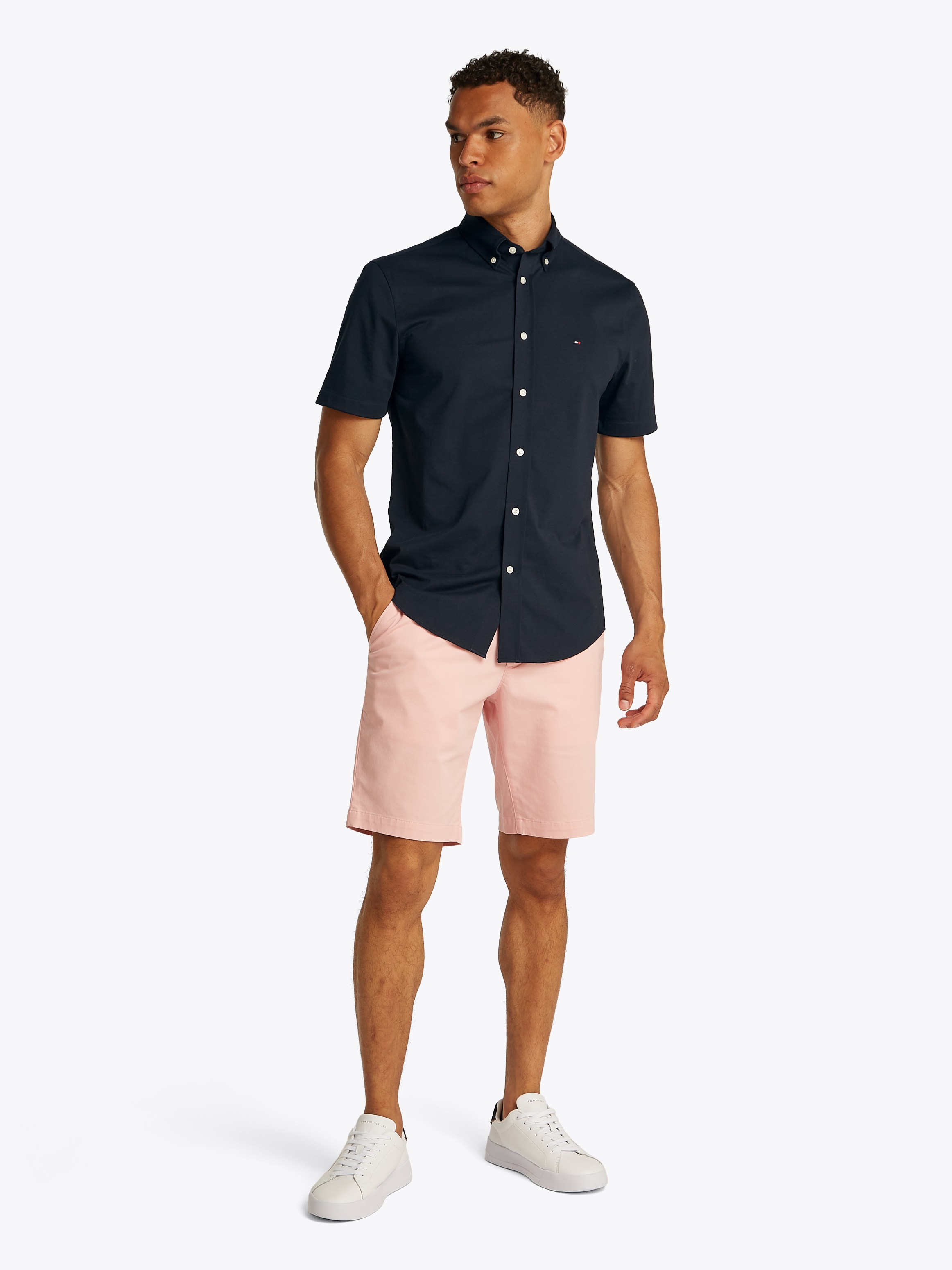 Thumbnail - Tommy Hilfiger Kurzarmhemd "PERFORMANCE KNIT SOLID SS SHIRT"