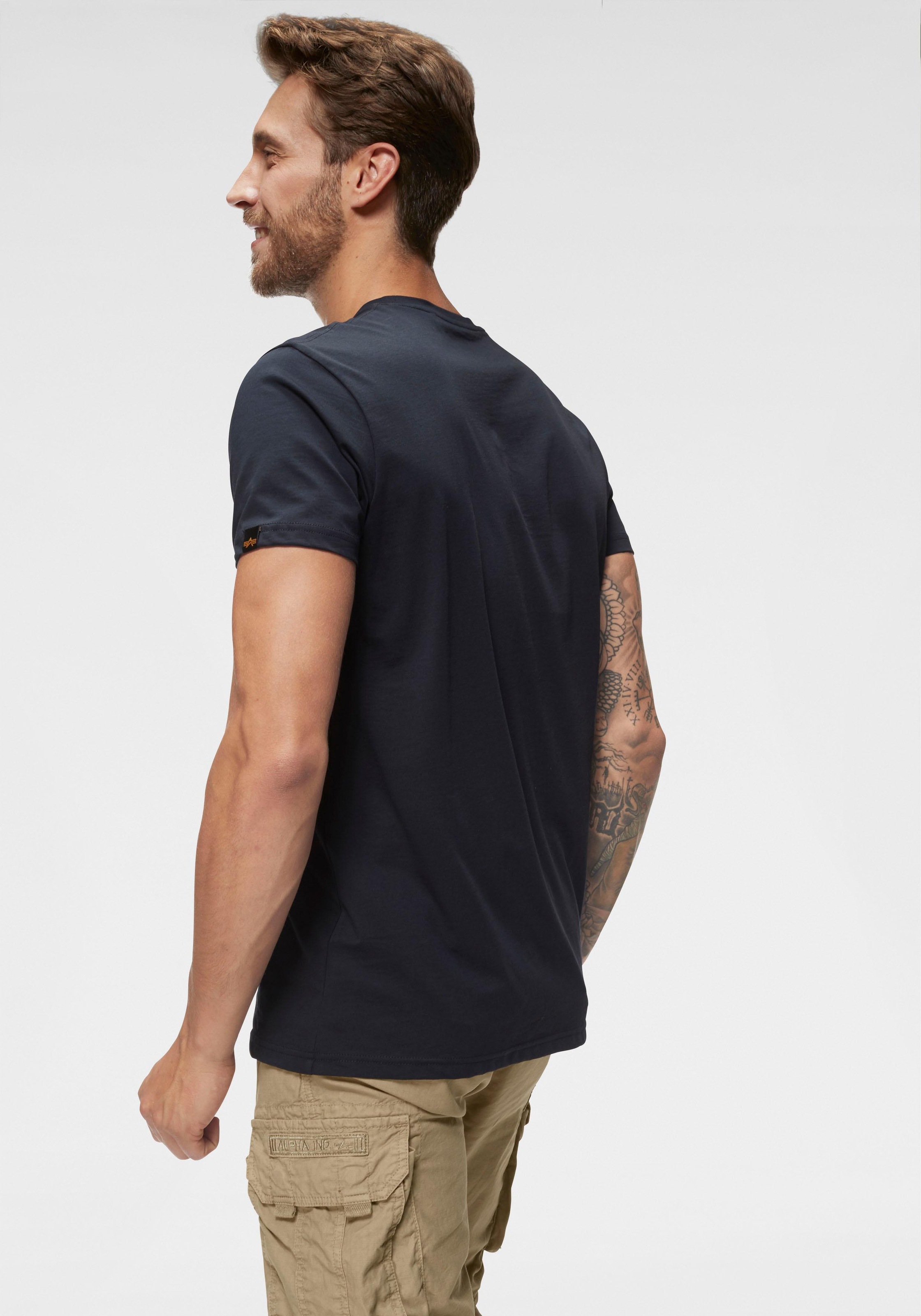 Alpha Industries Rundhalsshirt "BASIC T SMALL LOGO" günstig online kaufen