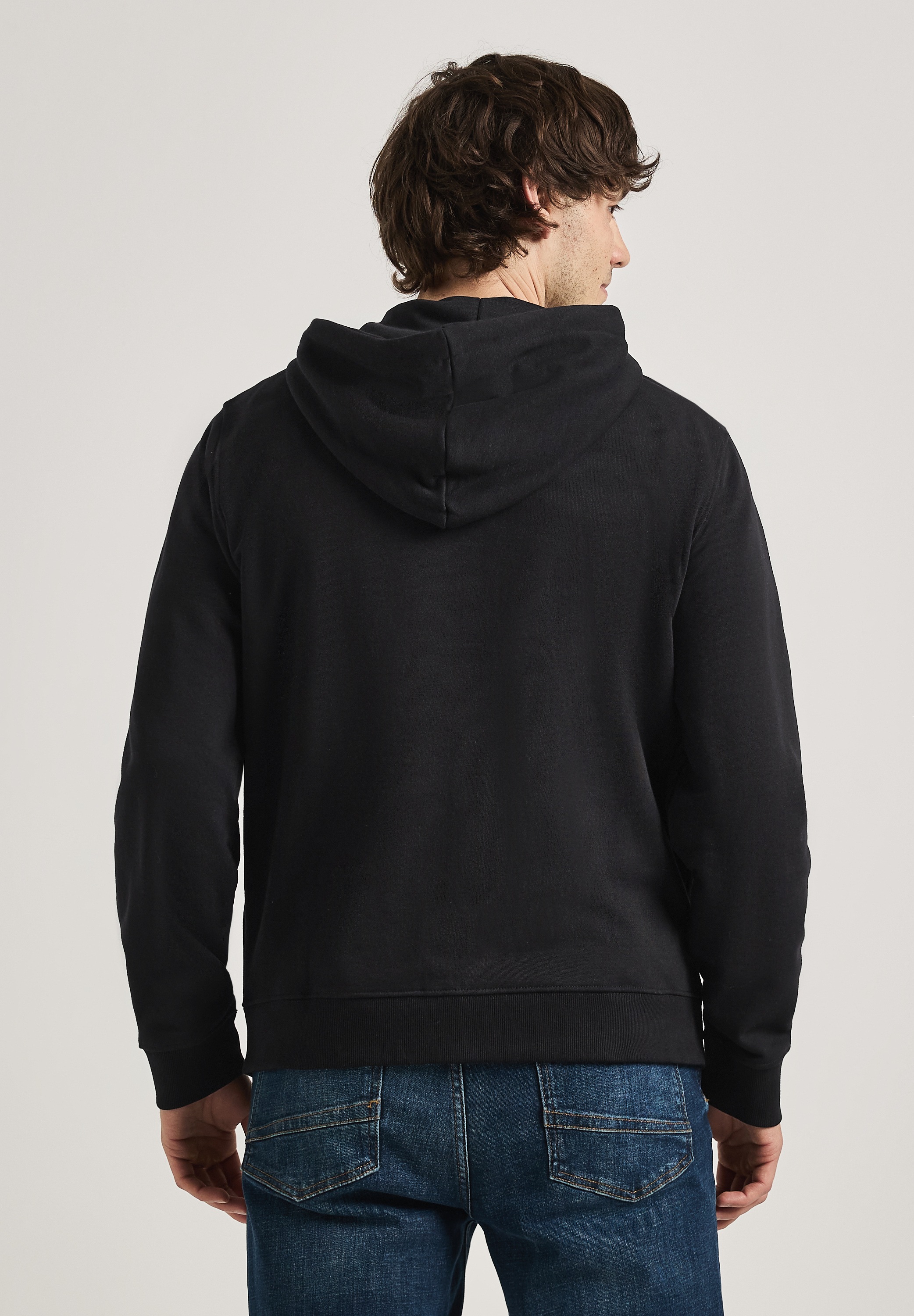 STREET ONE MEN Sweatjacke, mit Kapuze mit Tunnelzugband