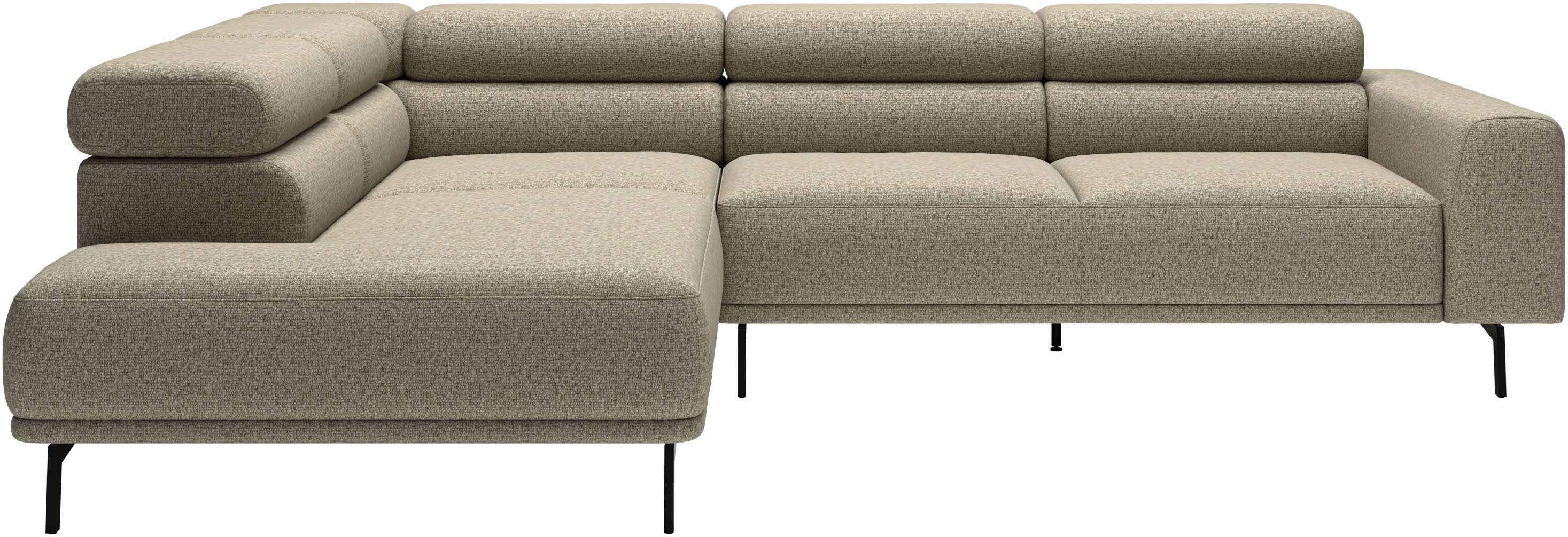 SCHÖNER WOHNEN-Kollektion "Tossa, Modernes Design trifft smarte Funktione, Breite 273 cm" Motorischer Sitzvorzug, Kopfteil-Funktion & Saugroboter-Höhe