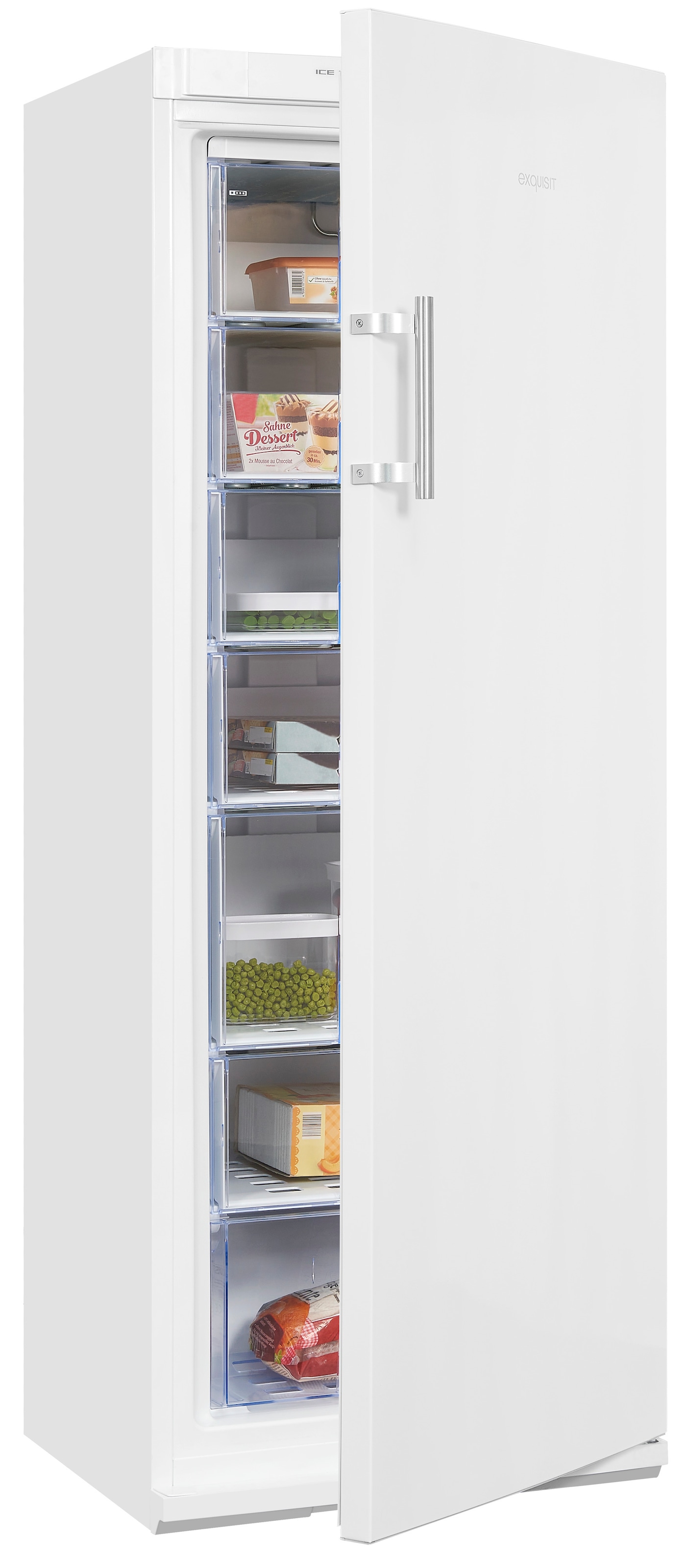 Gefrierschrank »GS27-H-280E weiss«, 163 cm hoch, 60 cm breit, Türanschlag wechselbar