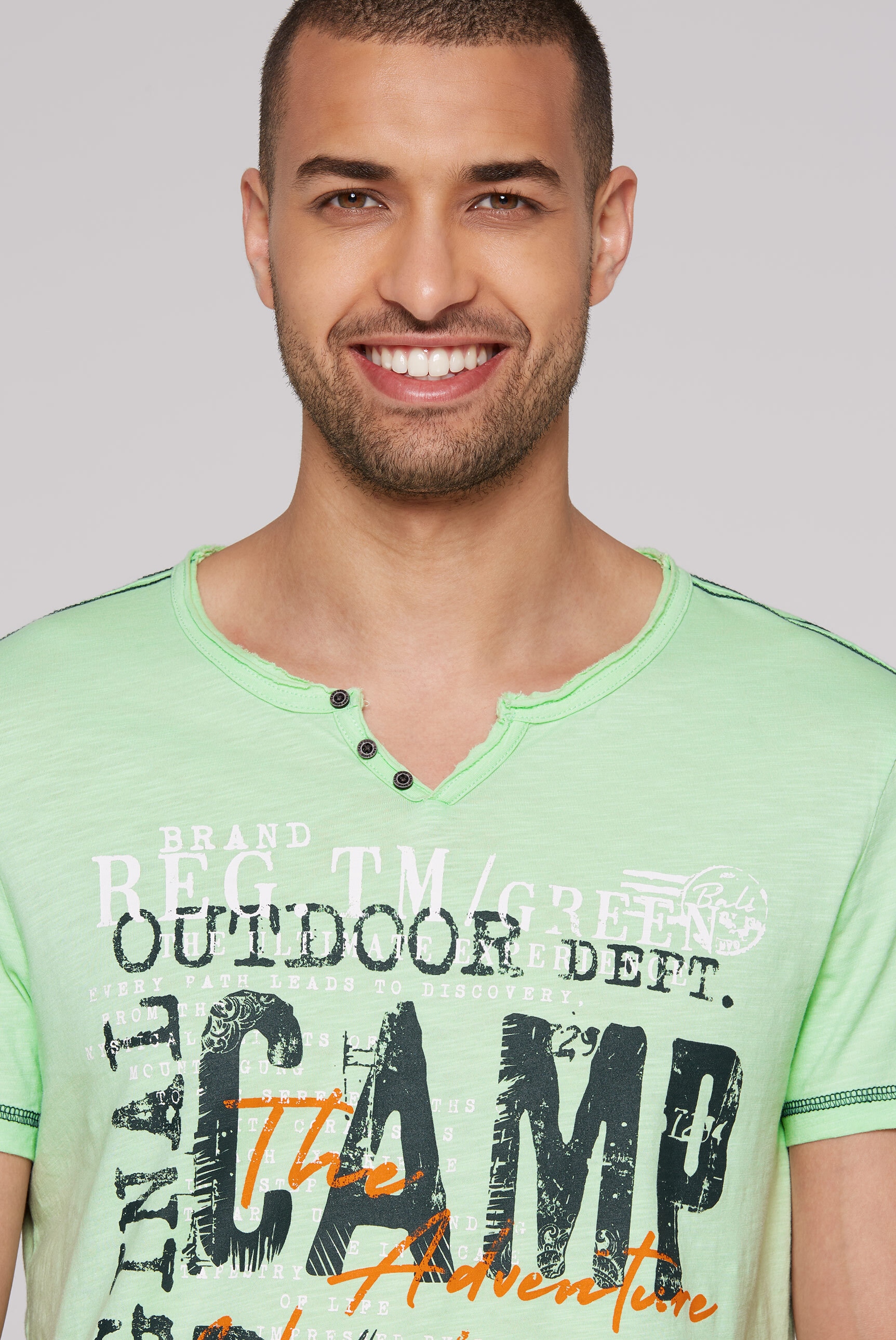 CAMP DAVID Rundhalsshirt, aus Baumwolle