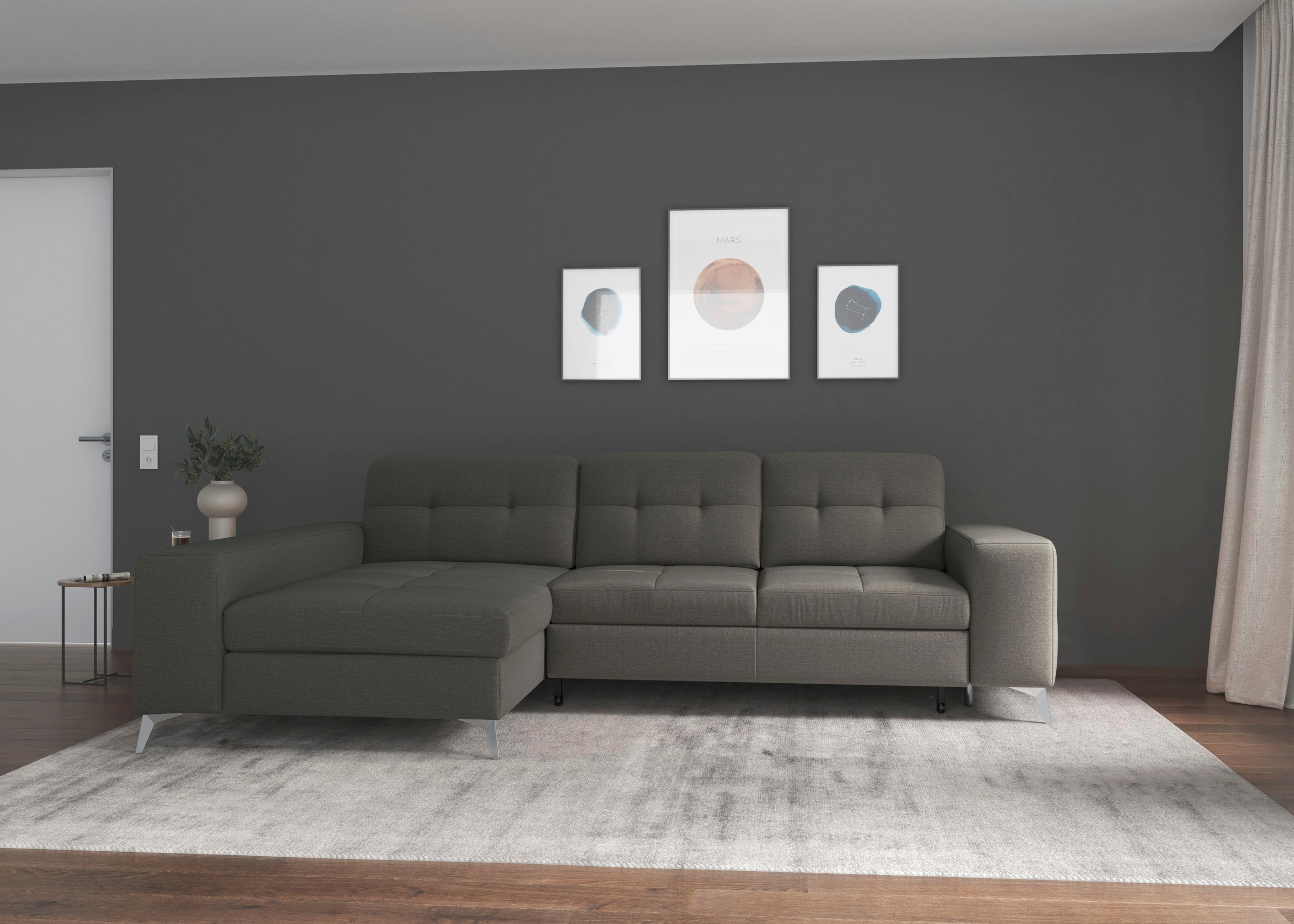sit&more Ecksofa "Baviene L-Form" inklusive Sitztiefenverstellung und Feder günstig online kaufen